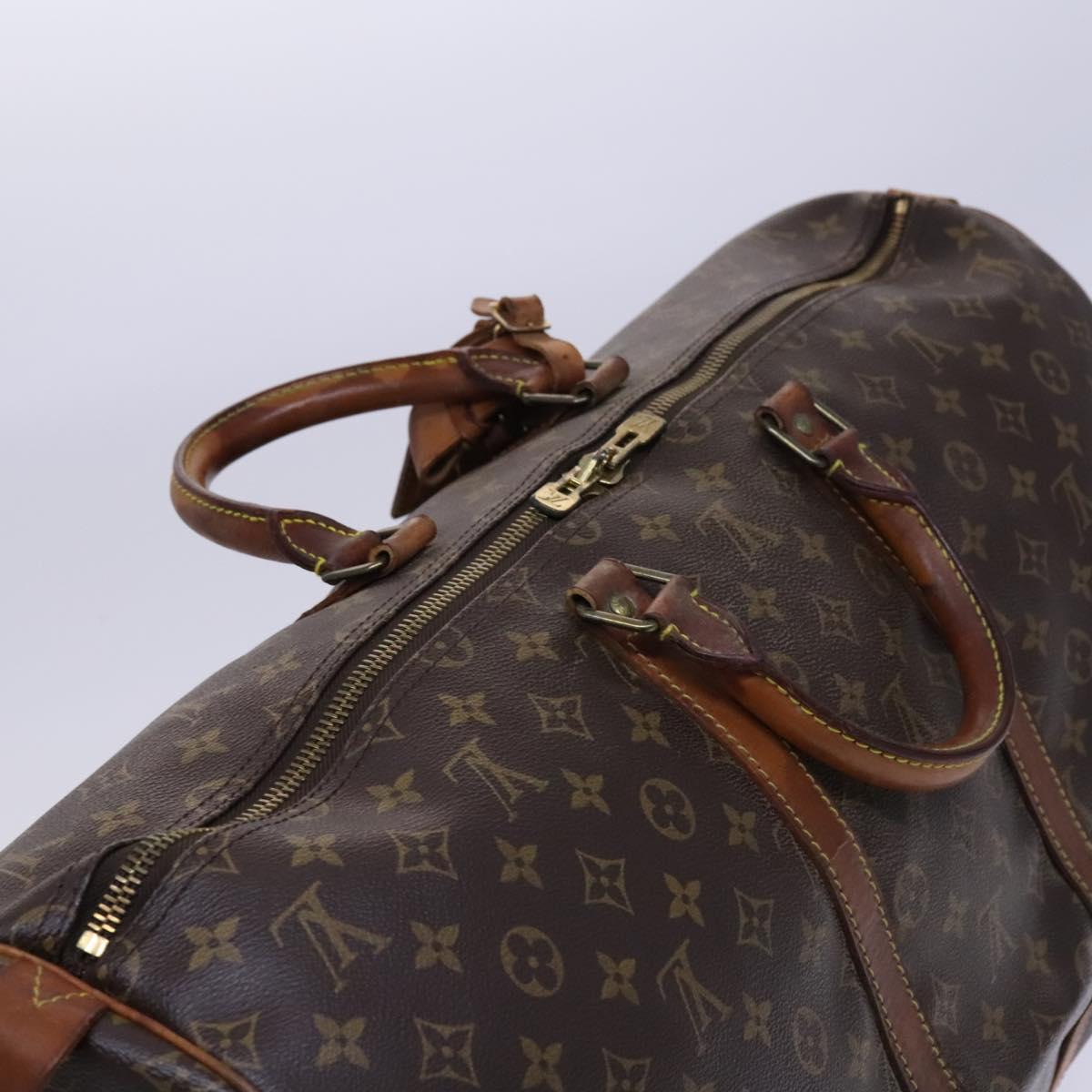 LOUIS VUITTON Monogram Keepall 55 Boston Bag M41424 LV Auth EC256