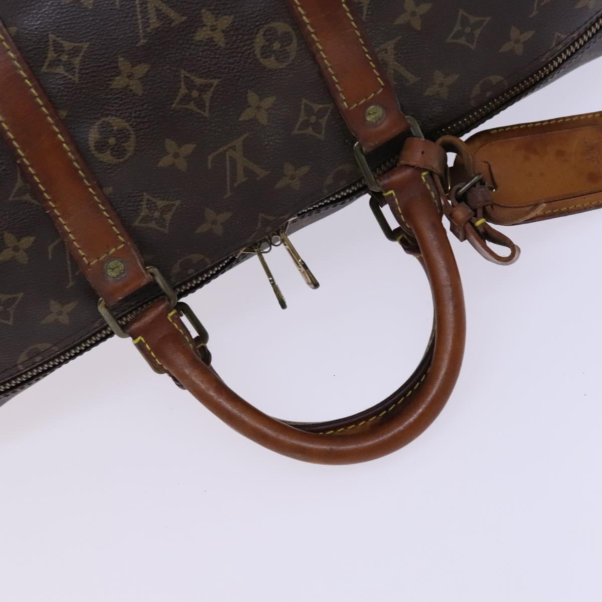 LOUIS VUITTON Monogram Keepall 55 Boston Bag M41424 LV Auth EC256