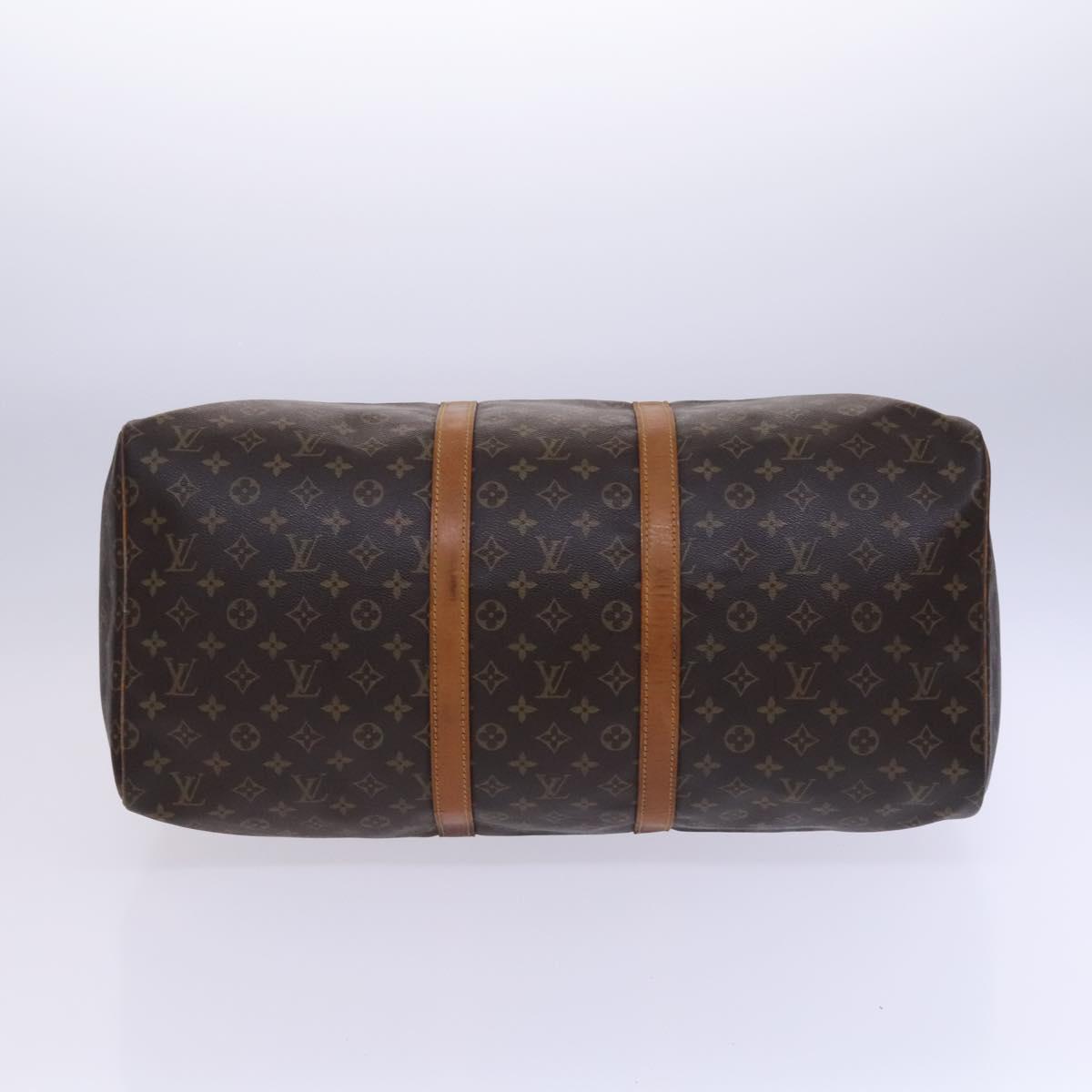 LOUIS VUITTON Monogram Keepall 55 Boston Bag M41424 LV Auth EC256