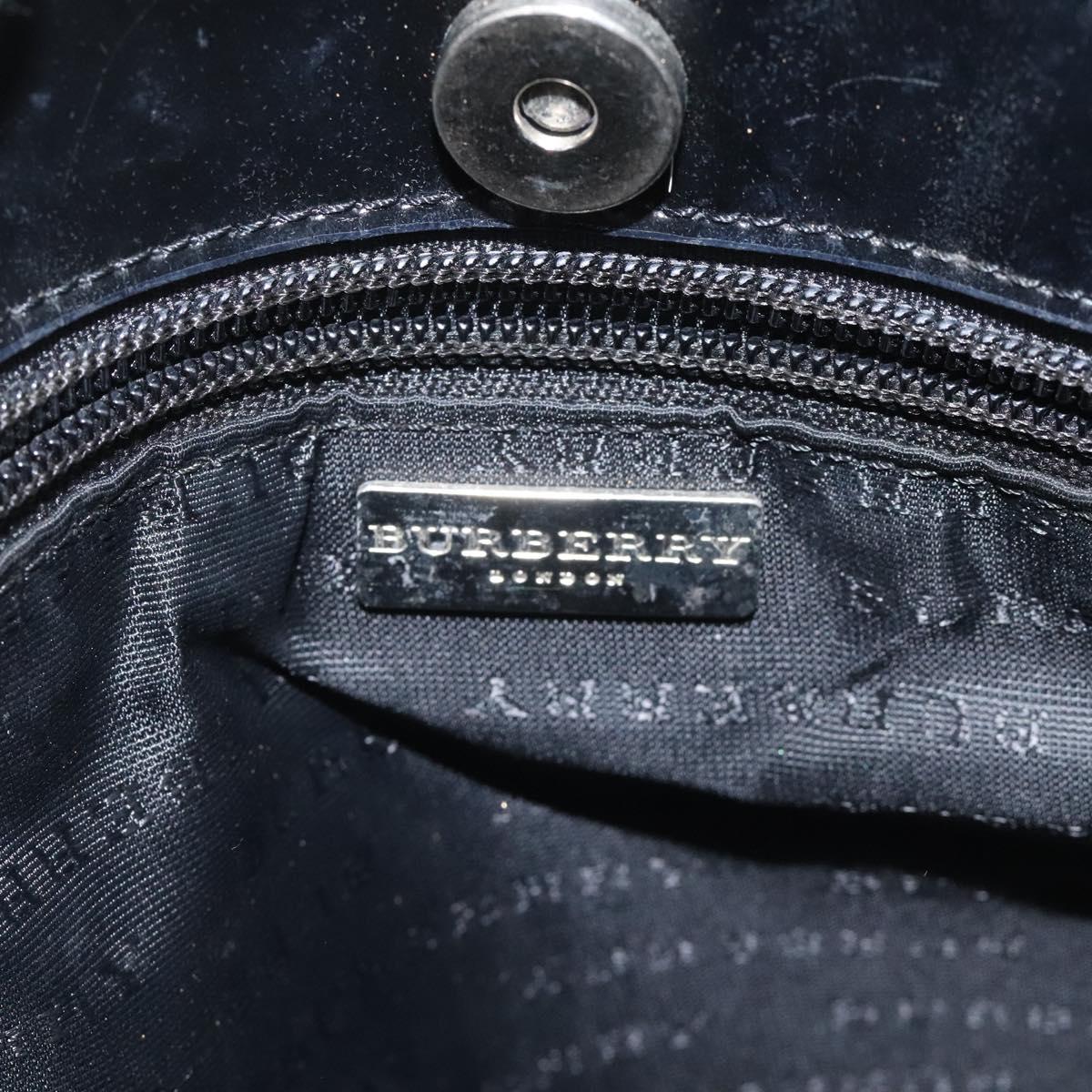 BURBERRY Nova Check Hand Bag PVC Beige Auth EC273