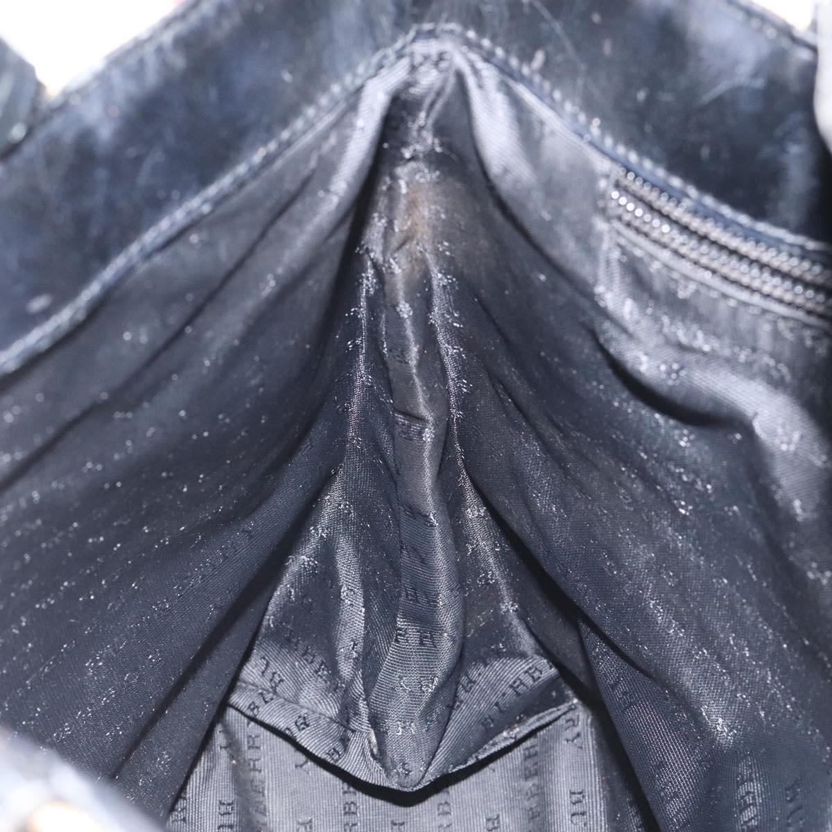 BURBERRY Nova Check Hand Bag PVC Beige Auth EC273