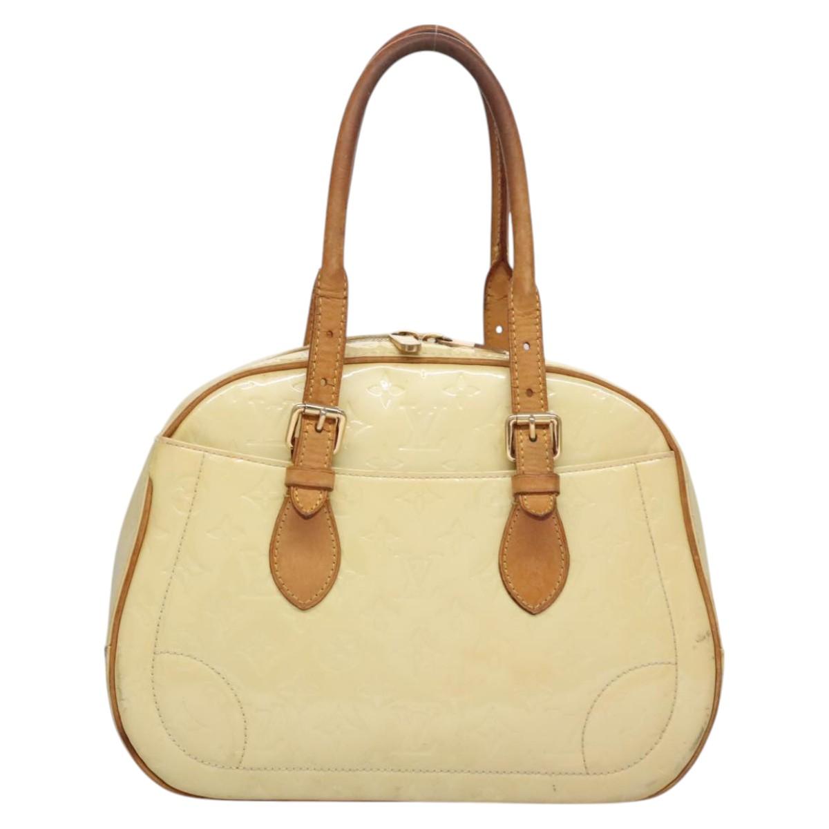 LOUIS VUITTON Monogram Vernis Summit Drive Hand Bag Perle M93514 LV Auth EC278