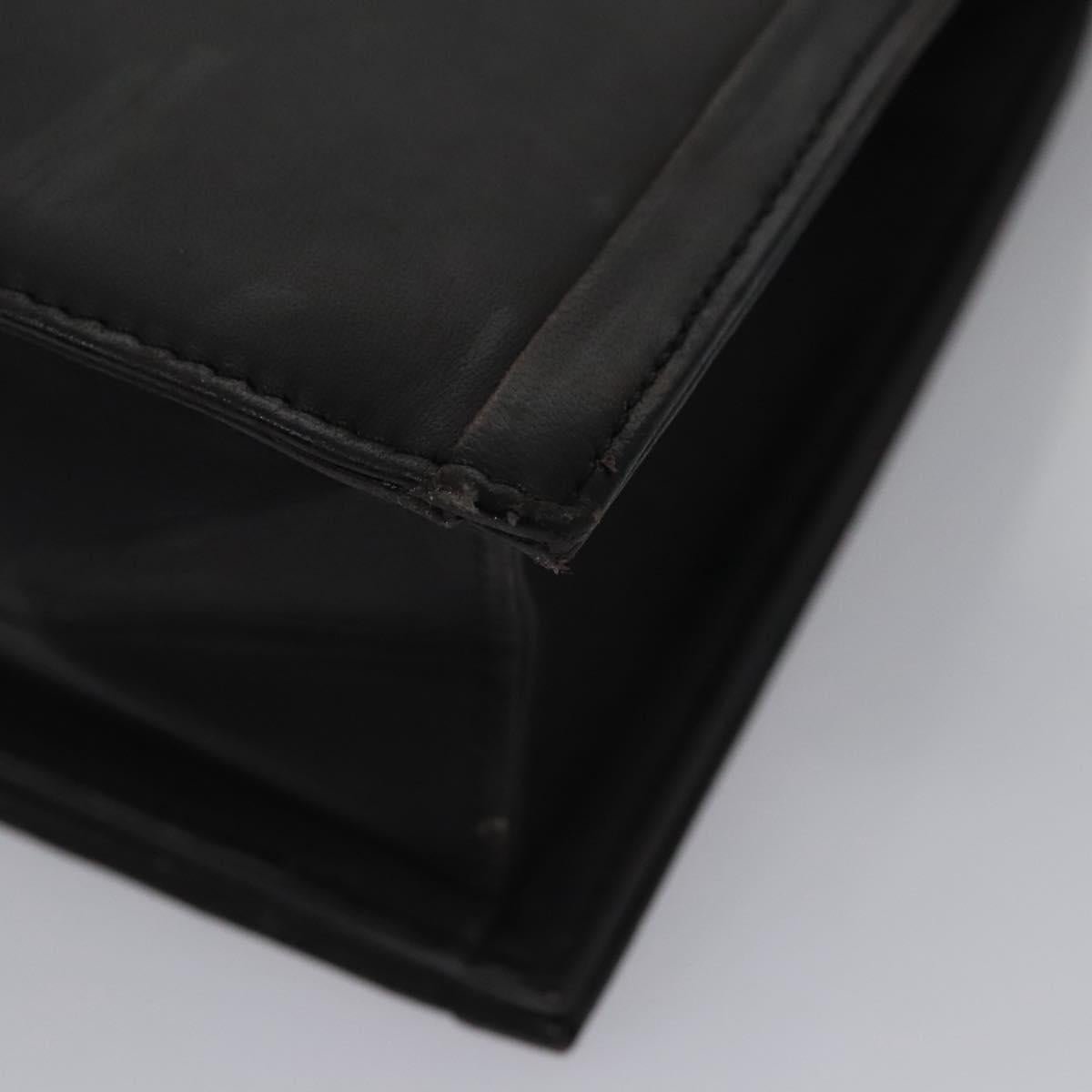 Salvatore Ferragamo Shoulder Bag beads Black Auth EC288V