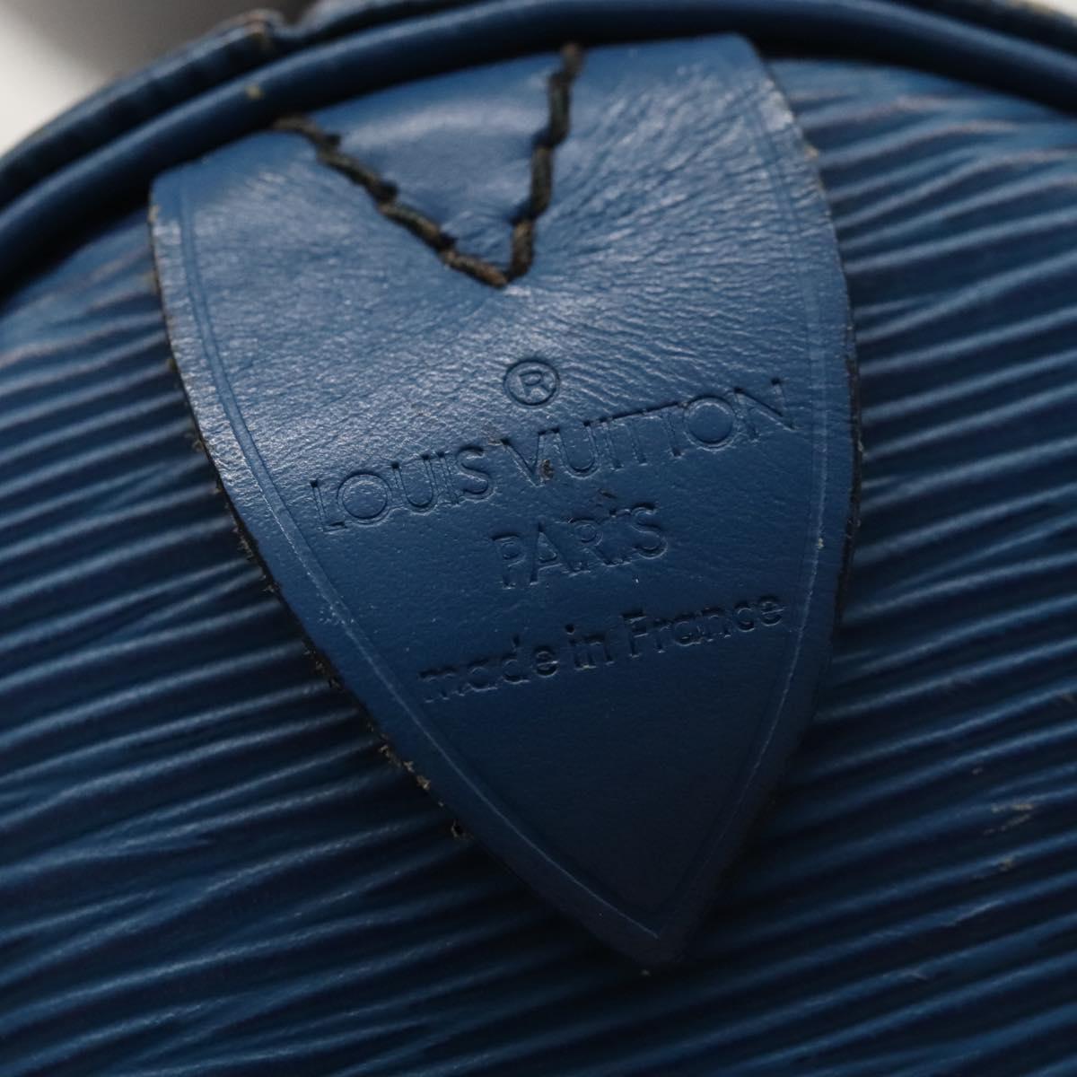 LOUIS VUITTON Epi Keepall 55 Boston Bag Toledo Blue M42955 LV Auth EC290