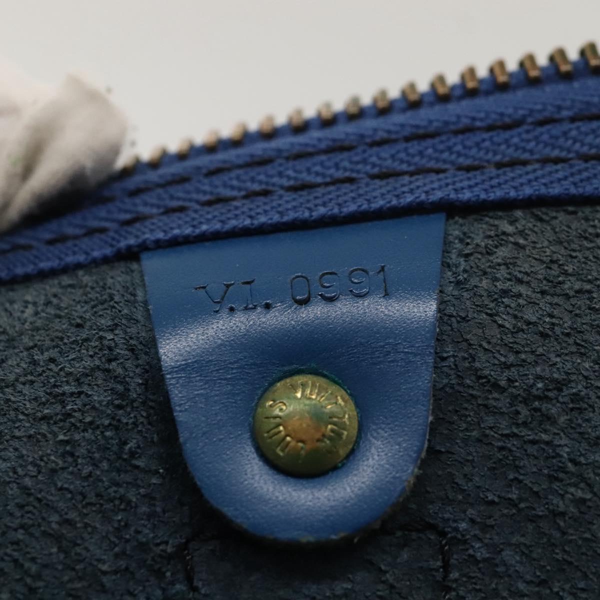 LOUIS VUITTON Epi Keepall 55 Boston Bag Toledo Blue M42955 LV Auth EC290