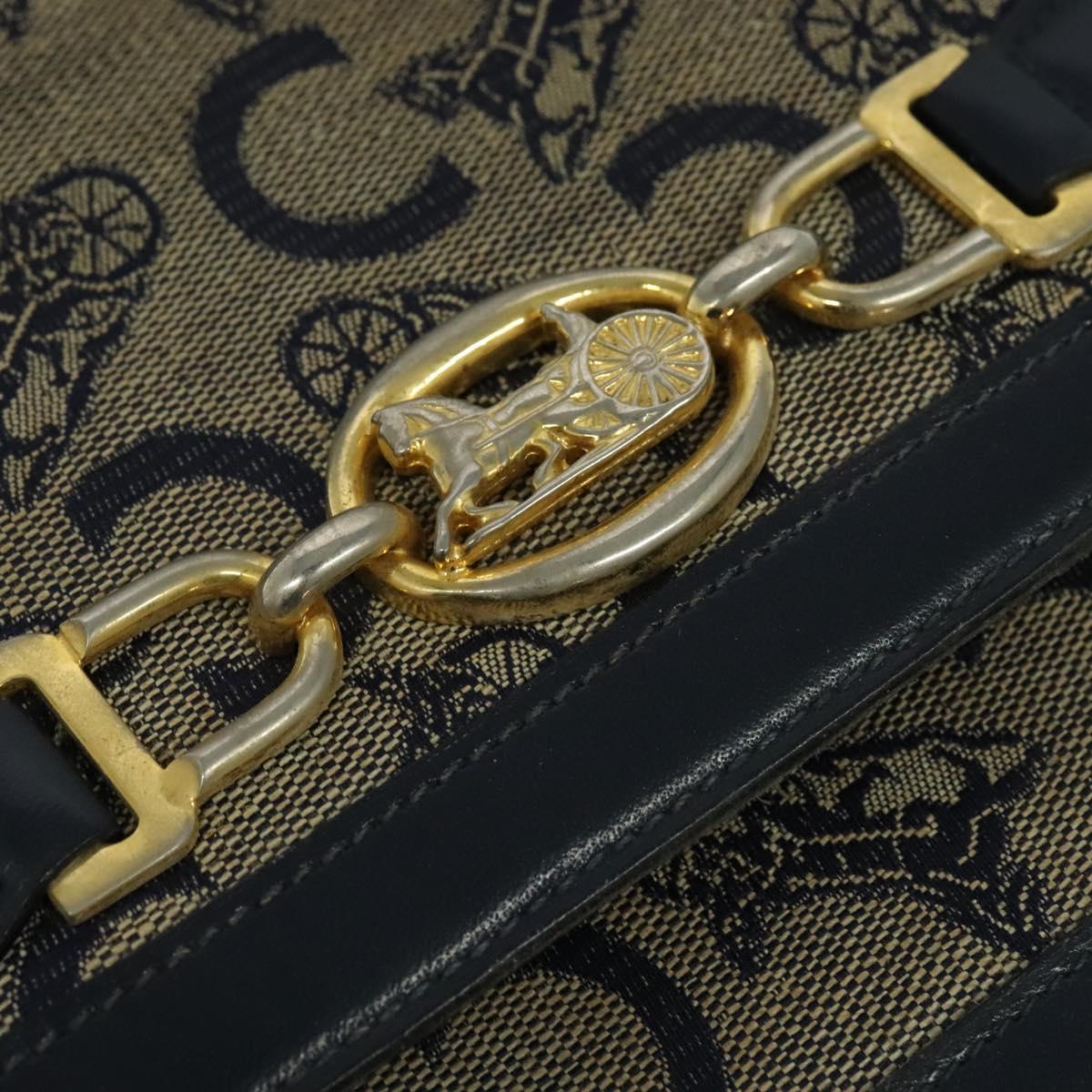 CELINE C Sulky Shoulder Bag Canvas Navy Auth EC321