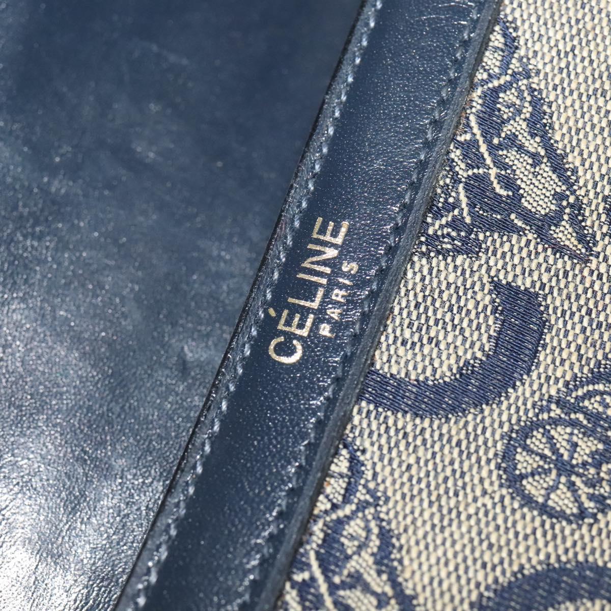 CELINE C Sulky Shoulder Bag Canvas Navy Auth EC321