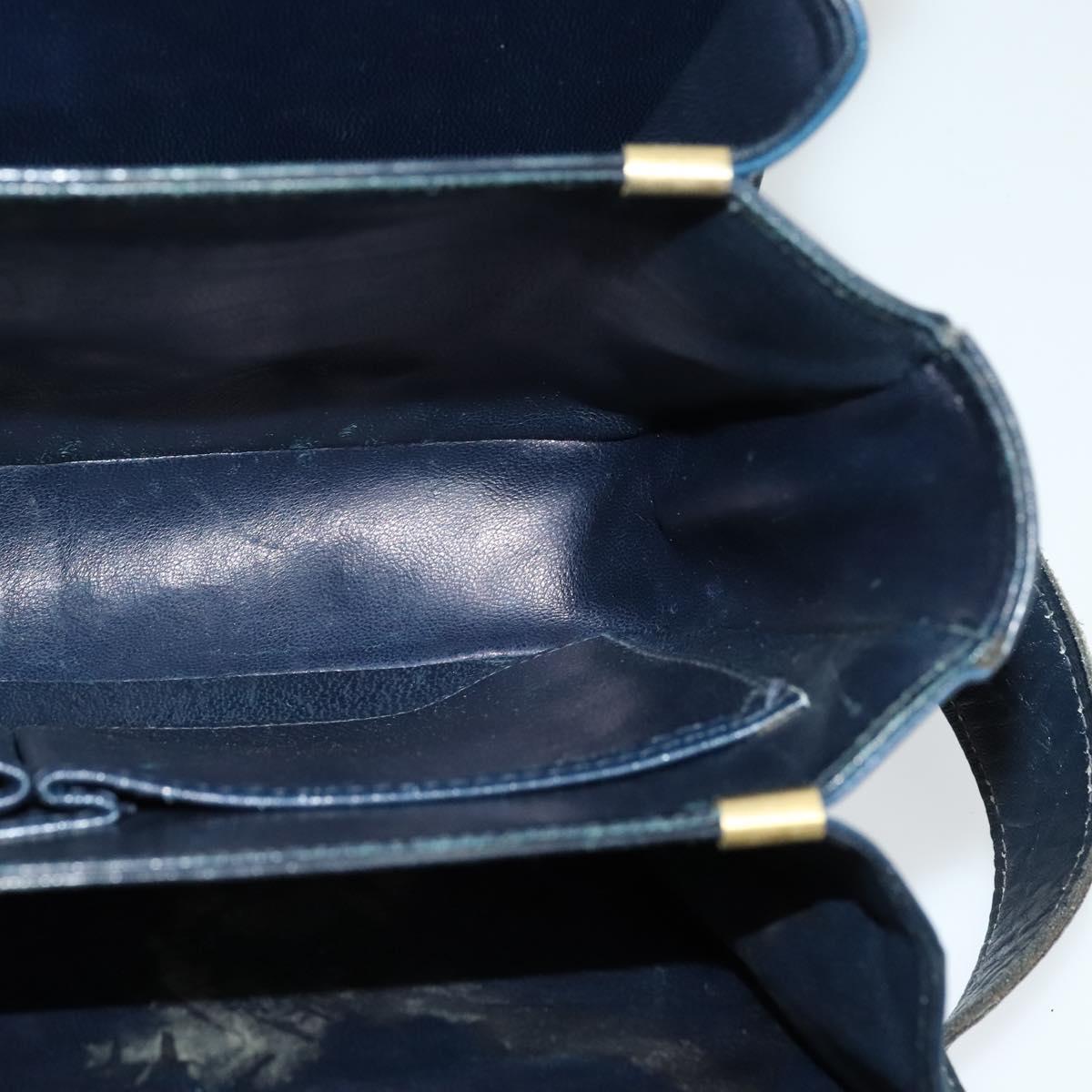 CELINE C Sulky Shoulder Bag Canvas Navy Auth EC321