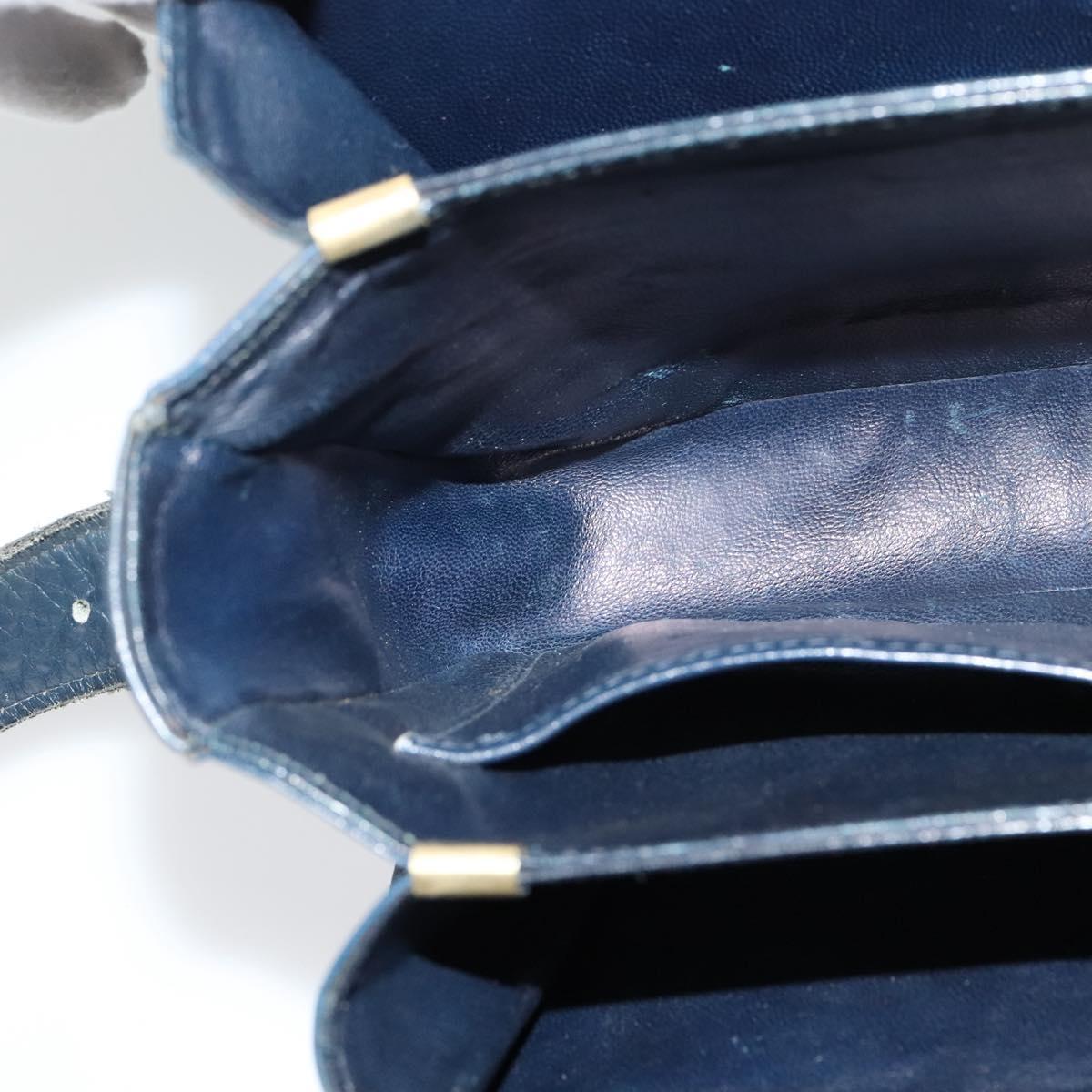 CELINE C Sulky Shoulder Bag Canvas Navy Auth EC321