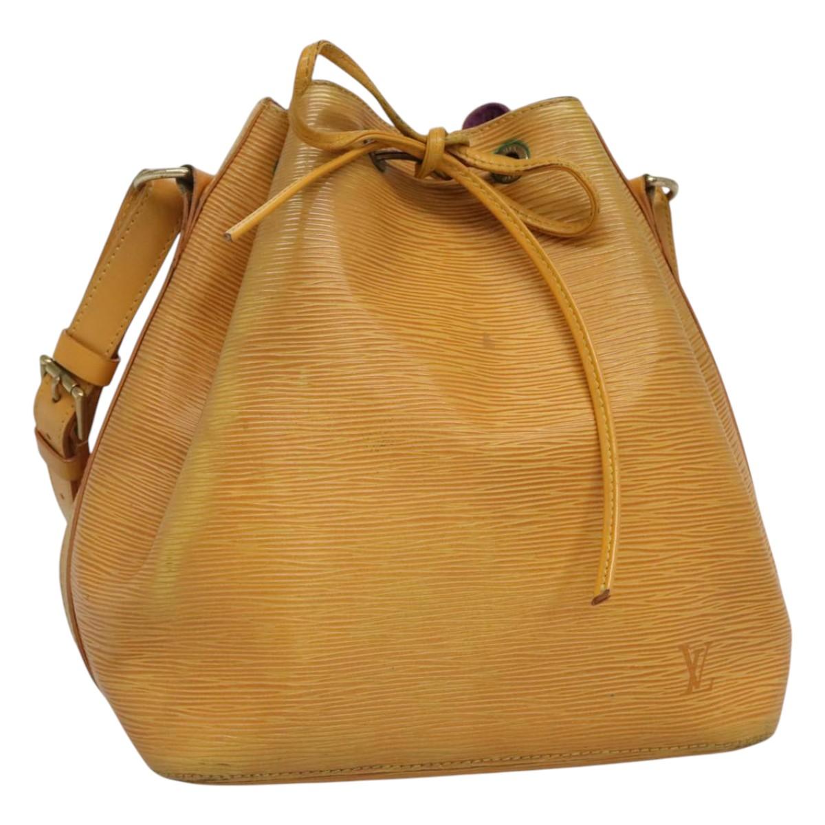 LOUIS VUITTON Epi Petit Noe Shoulder Bag Yellow M44109 LV Auth EC352