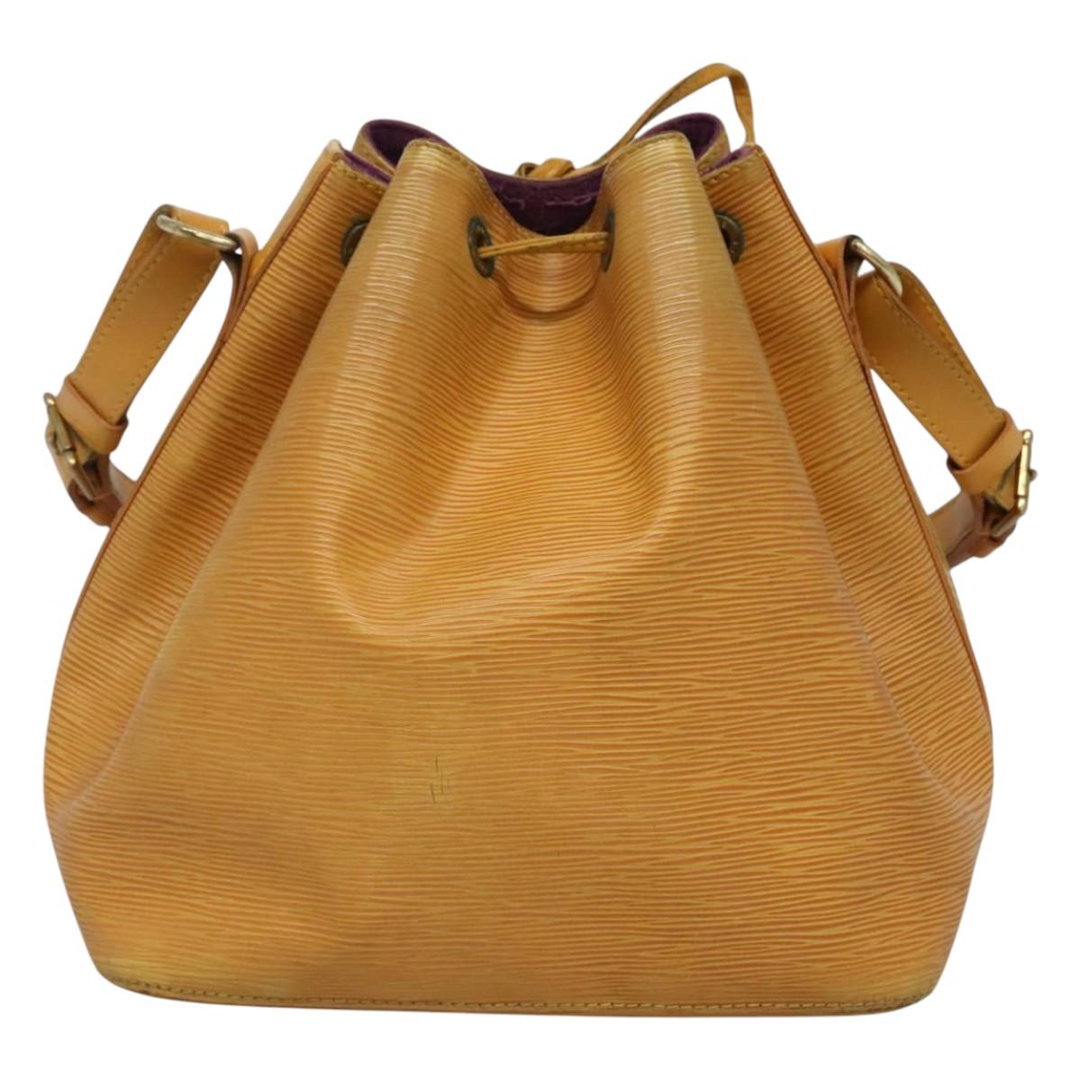 LOUIS VUITTON Epi Petit Noe Shoulder Bag Yellow M44109 LV Auth EC352