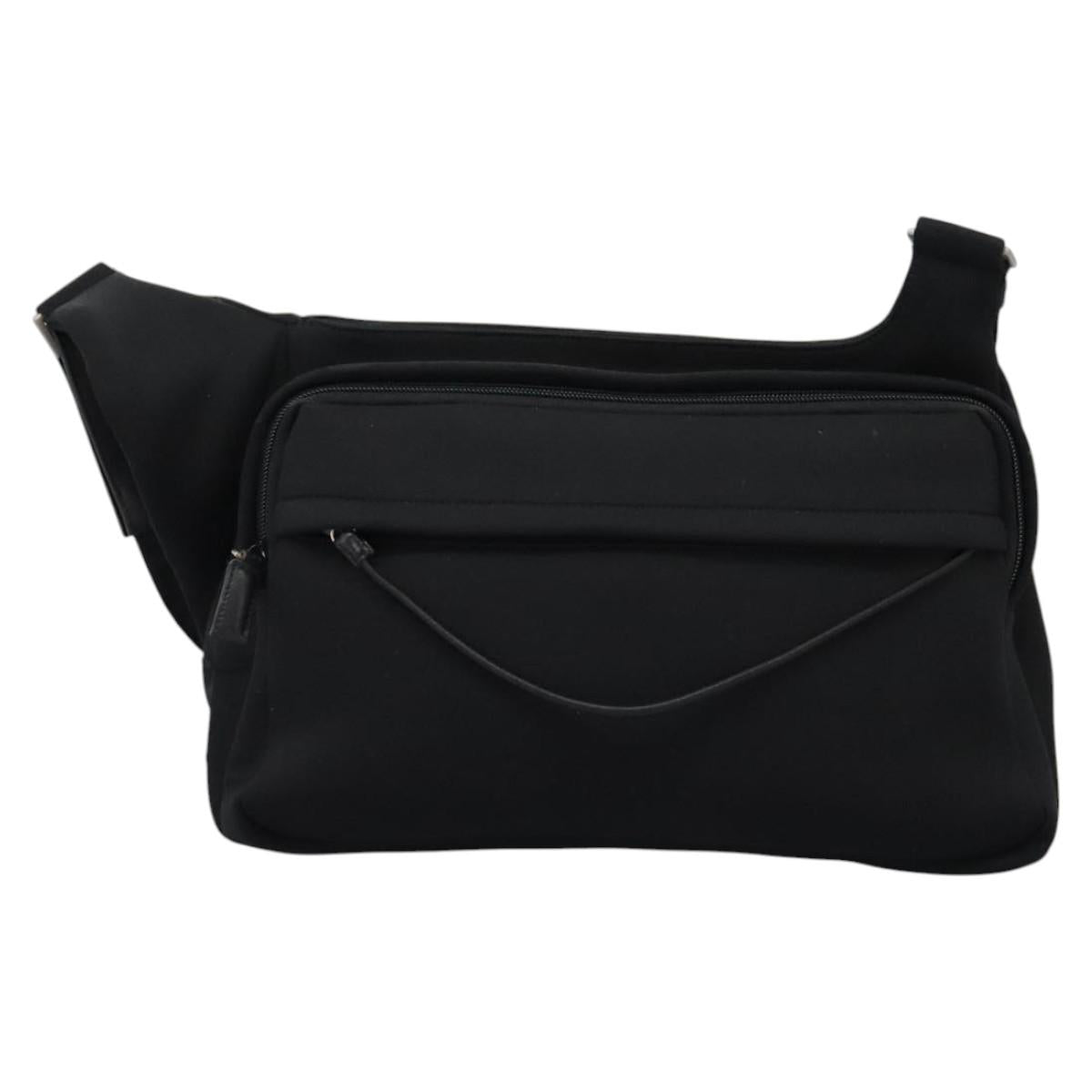 PRADA Shoulder Bag Nylon Black Auth EC354