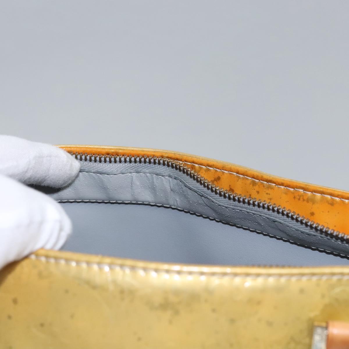 LOUIS VUITTON Monogram Vernis Houston Hand Bag Gris M91053 LV Auth EC363