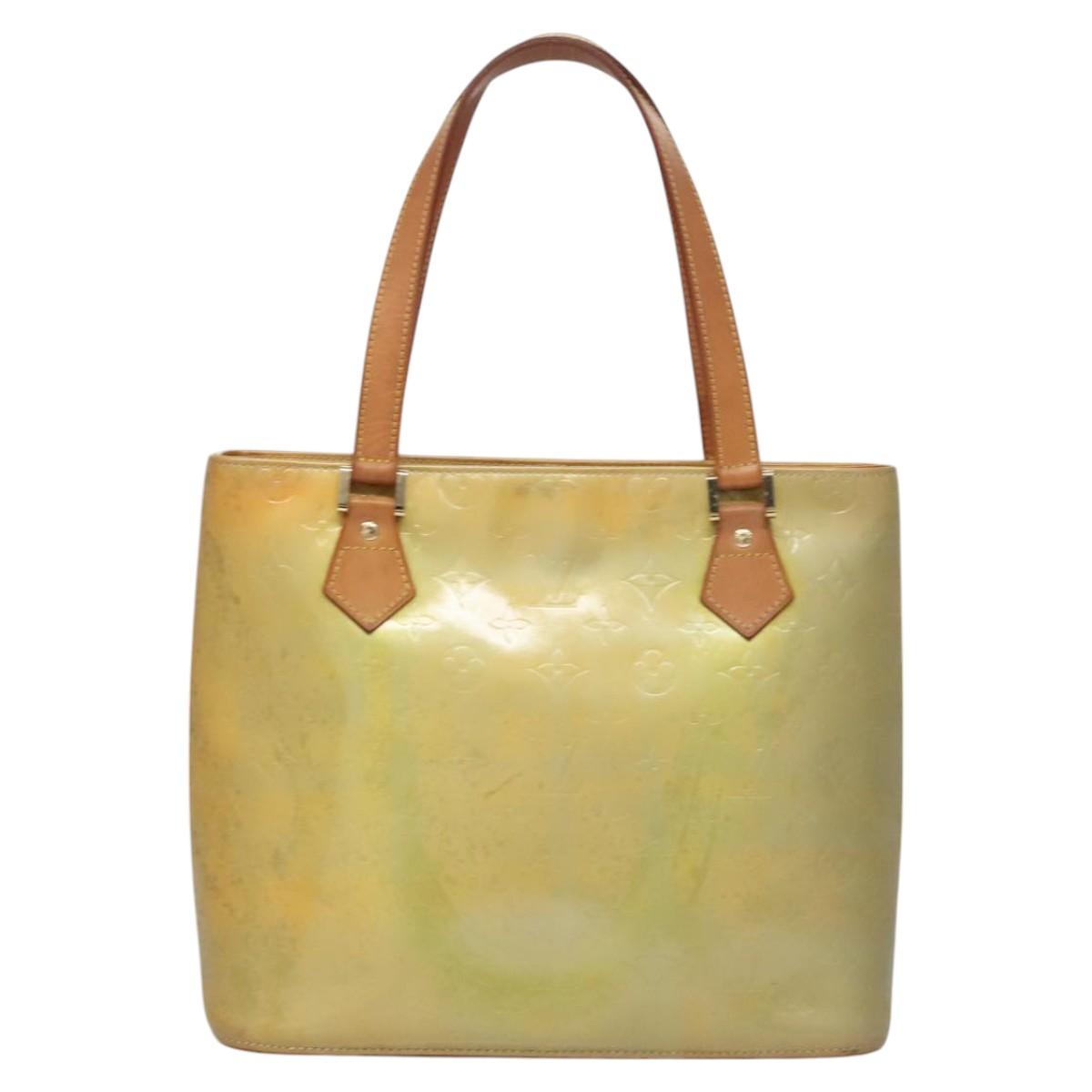 LOUIS VUITTON Monogram Vernis Houston Hand Bag Gris M91053 LV Auth EC363