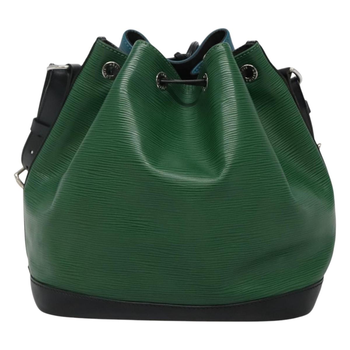 LOUIS VUITTON Epi Petit Noe Bag Tricolor Green Black blue M40880 LV Auth EC365