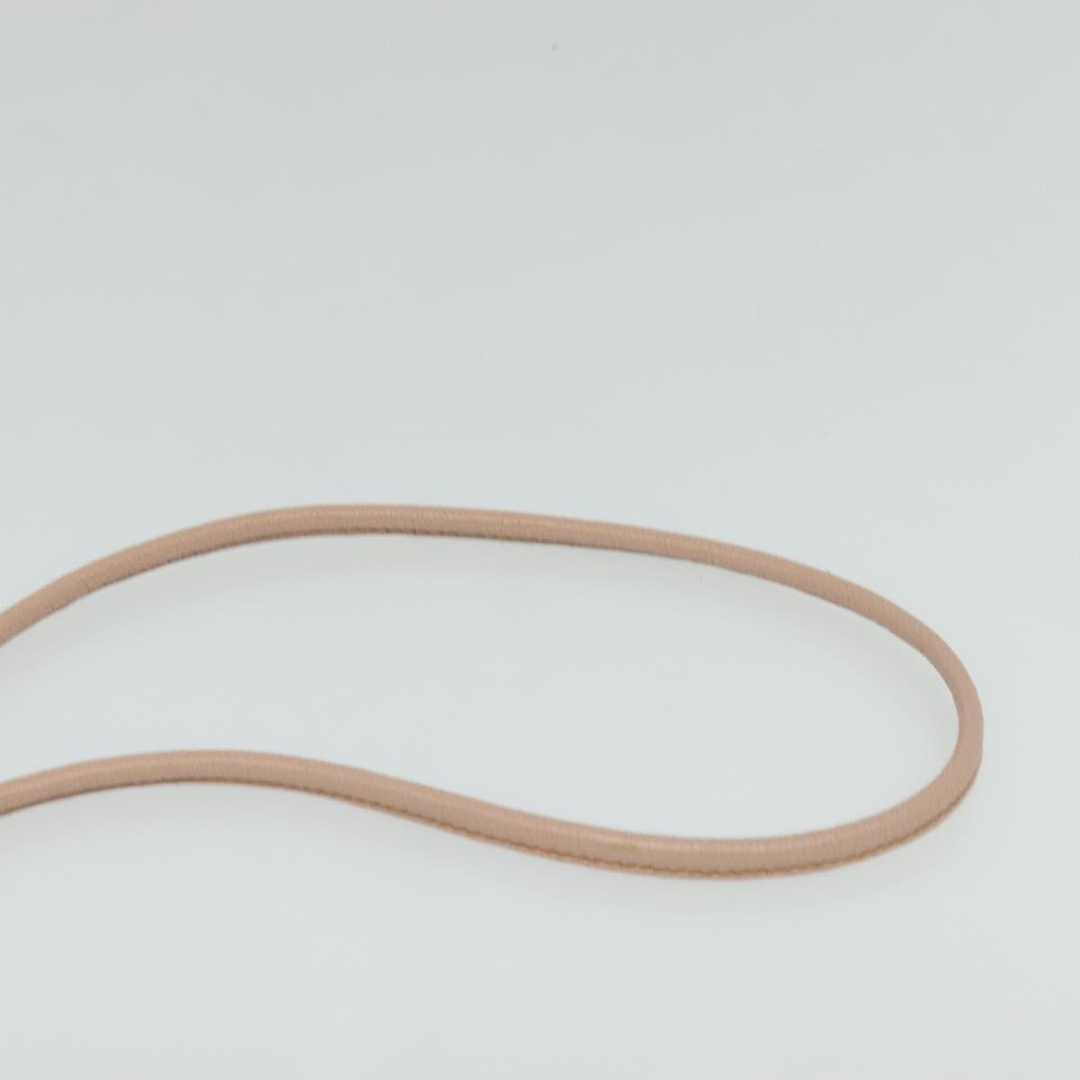 BURBERRY Blue Label Shoulder Bag Leather Gold Pink Auth EC376