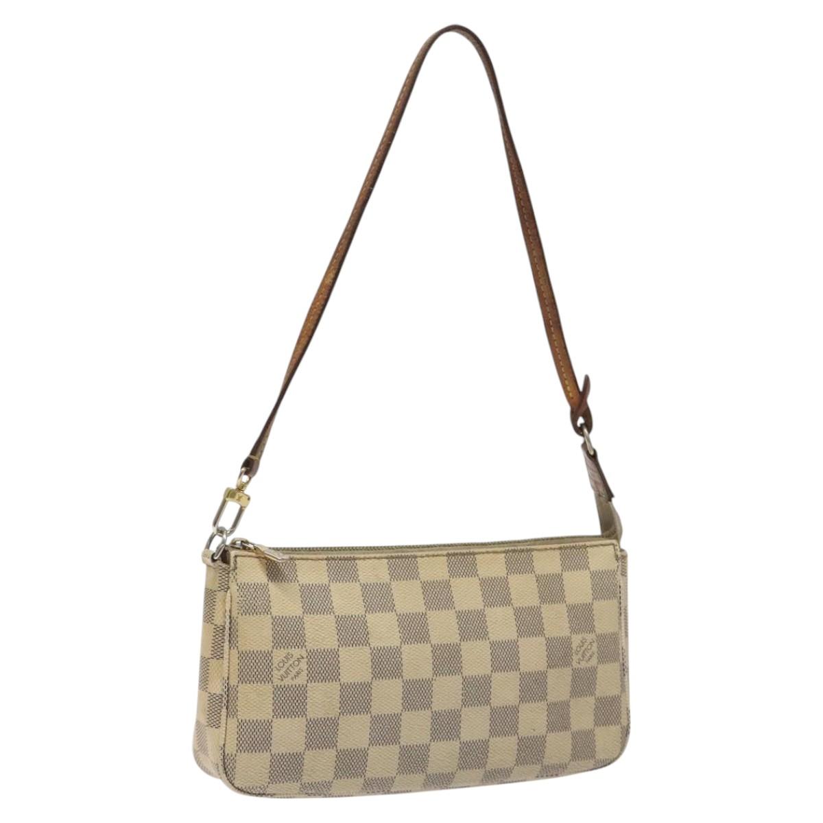LOUIS VUITTON Damier Azur Pochette Accessoires Pouch N51986 LV Auth EC377