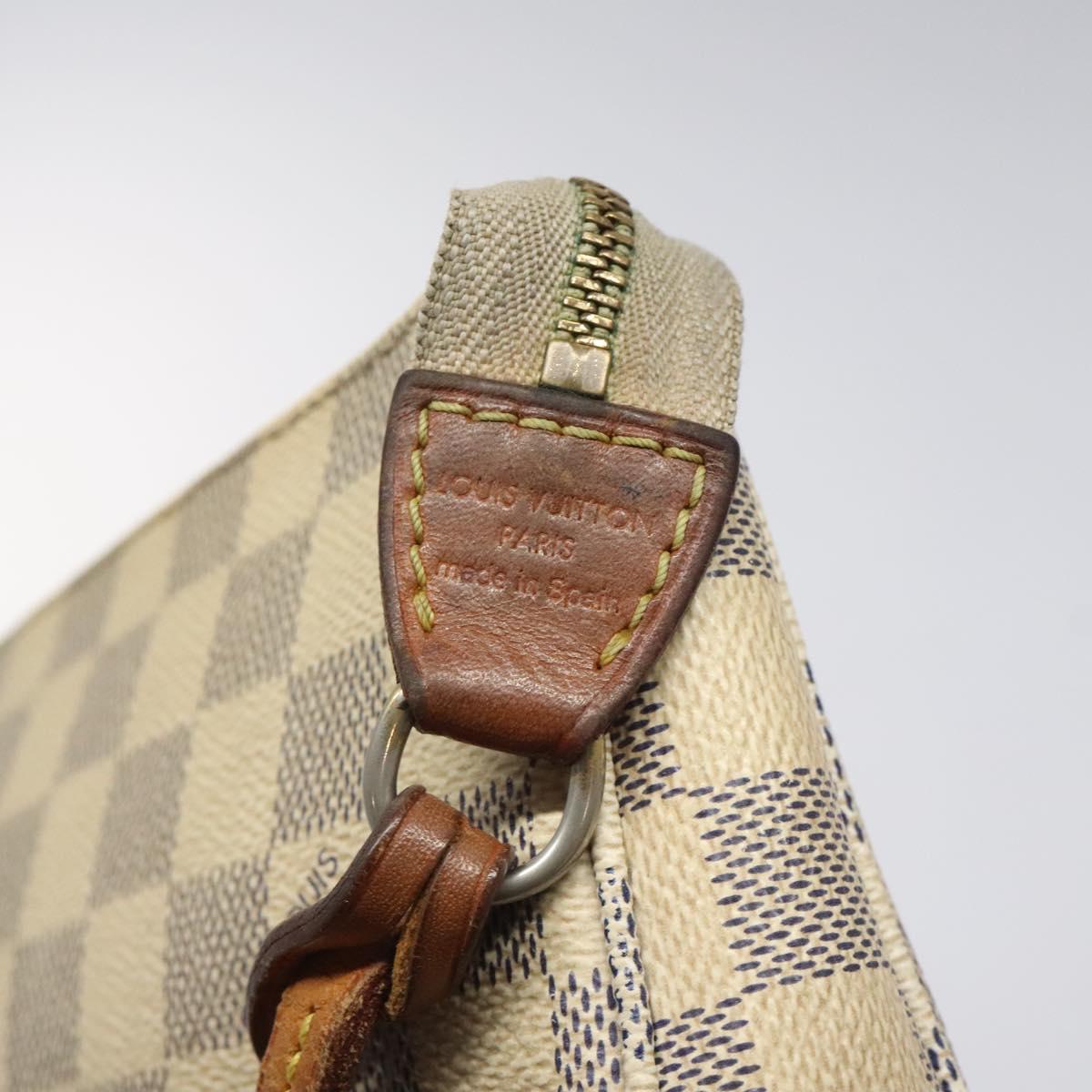LOUIS VUITTON Damier Azur Pochette Accessoires Pouch N51986 LV Auth EC377