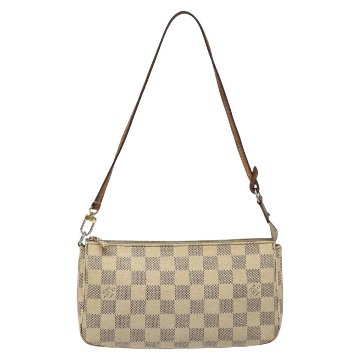 LOUIS VUITTON Damier Azur Pochette Accessoires Pouch N51986 LV Auth EC377