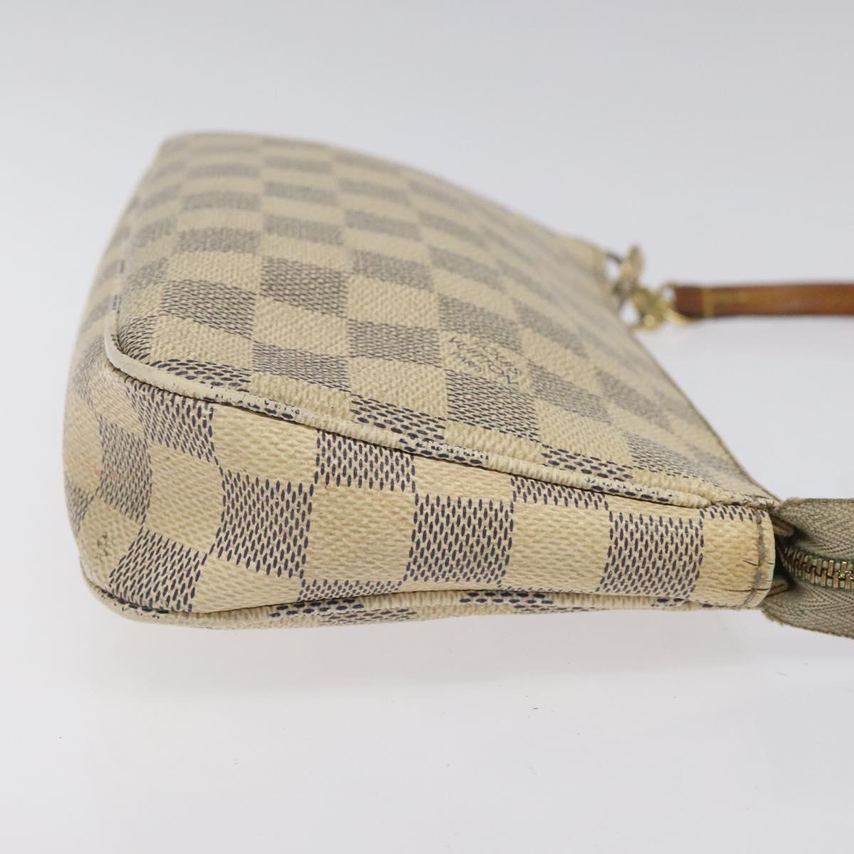LOUIS VUITTON Damier Azur Pochette Accessoires Pouch N51986 LV Auth EC377