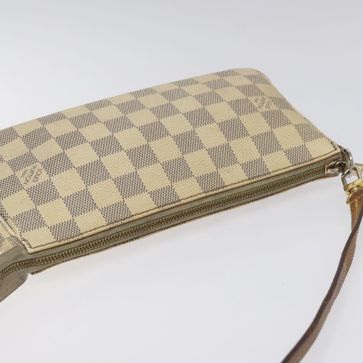 LOUIS VUITTON Damier Azur Pochette Accessoires Pouch N51986 LV Auth EC377