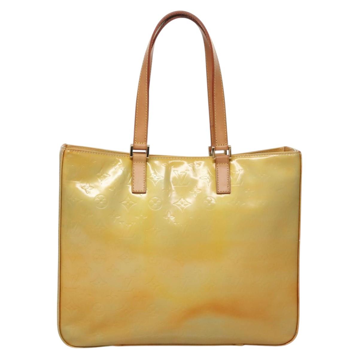 LOUIS VUITTON Monogram Vernis Columbus Tote Bag Gris M91028 LV Auth EC384