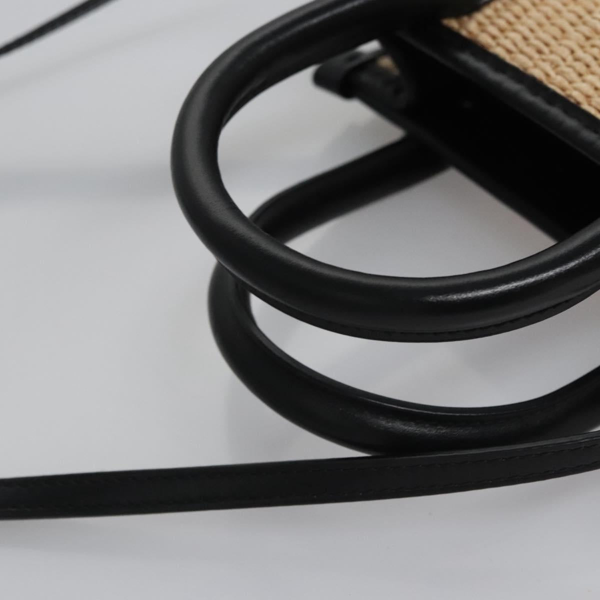 VERSACE Hand Bag Raffia 2way Beige Auth EC393A