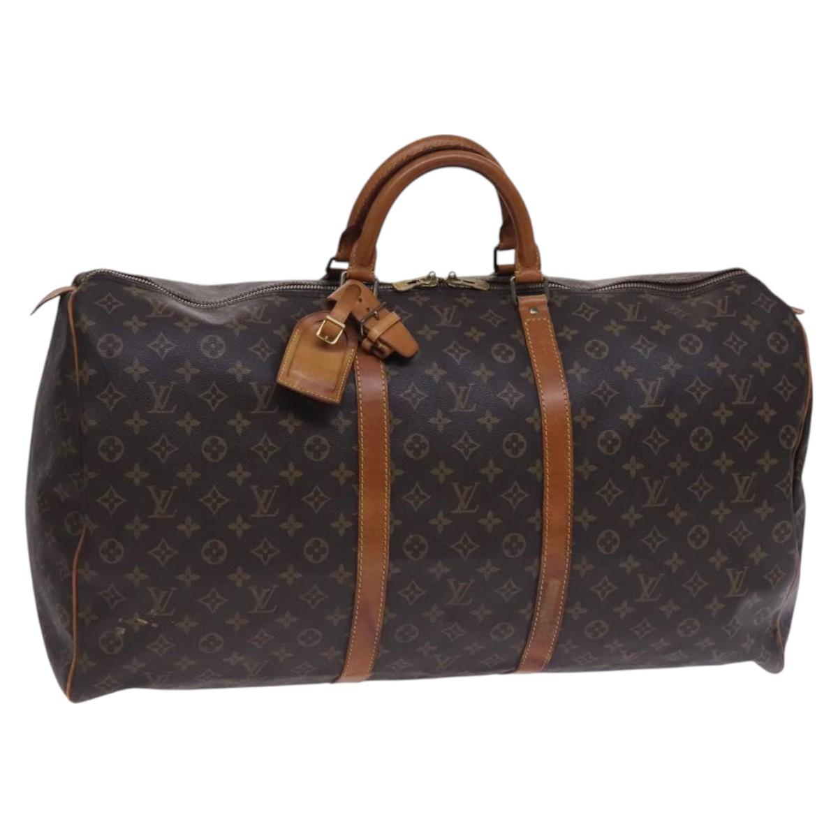 LOUIS VUITTON Monogram Keepall 60 Boston Bag M41422 LV Auth EC404