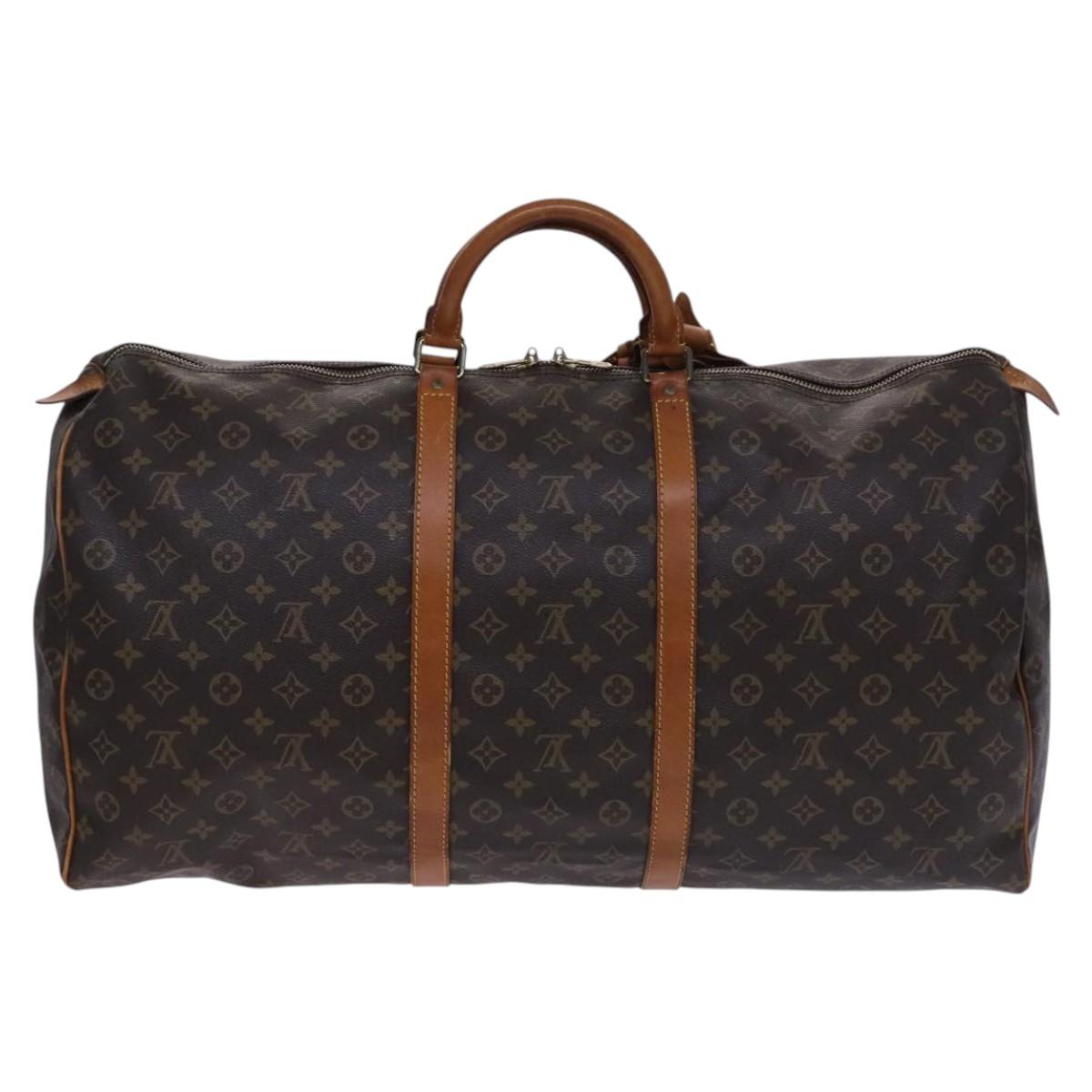 LOUIS VUITTON Monogram Keepall 60 Boston Bag M41422 LV Auth EC404