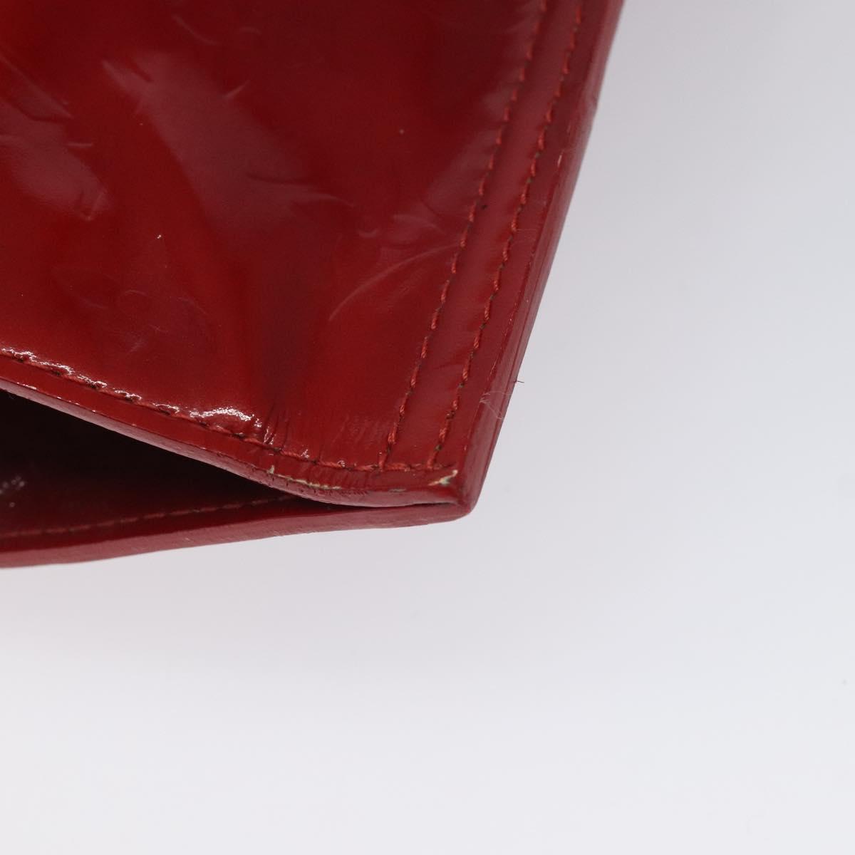 LOUIS VUITTON Monogram Vernis Stanton Tote Bag Red M91078 LV Auth EC405