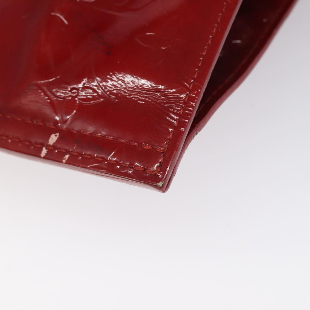 LOUIS VUITTON Monogram Vernis Stanton Tote Bag Red M91078 LV Auth EC405