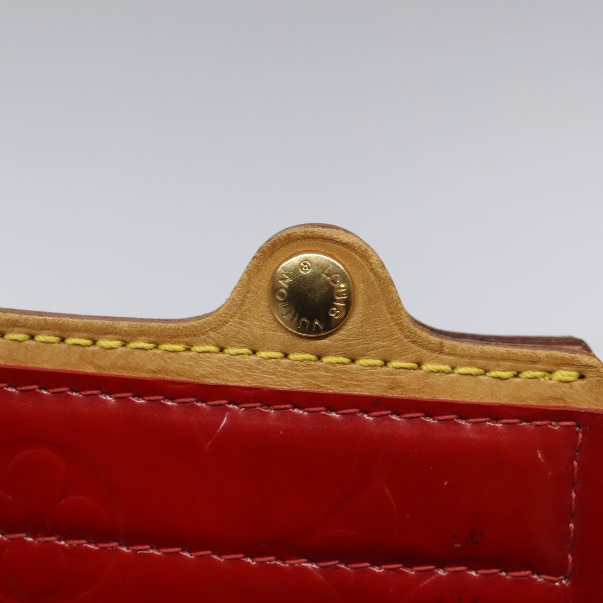 LOUIS VUITTON Monogram Vernis Stanton Tote Bag Red M91078 LV Auth EC405