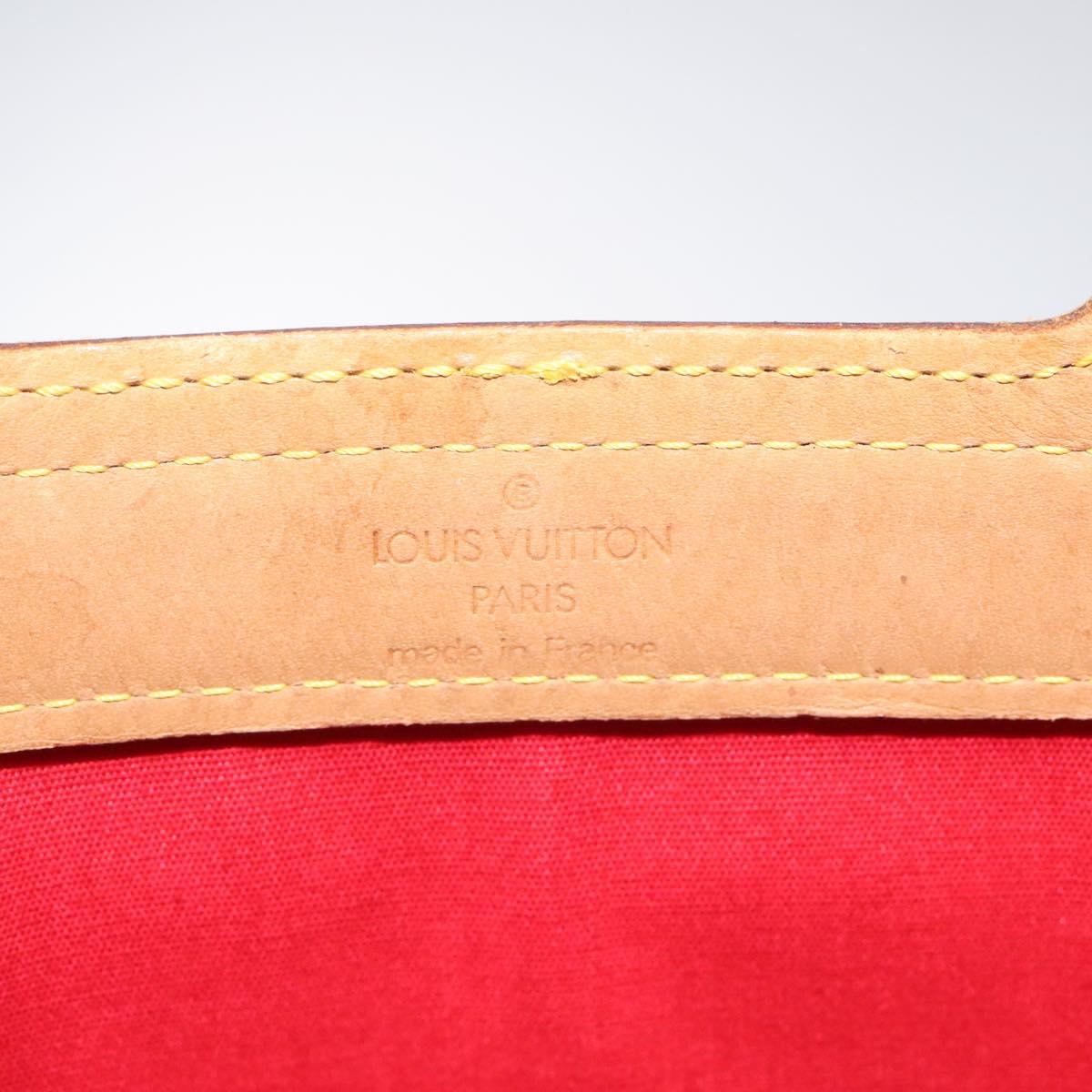 LOUIS VUITTON Monogram Vernis Stanton Tote Bag Red M91078 LV Auth EC405