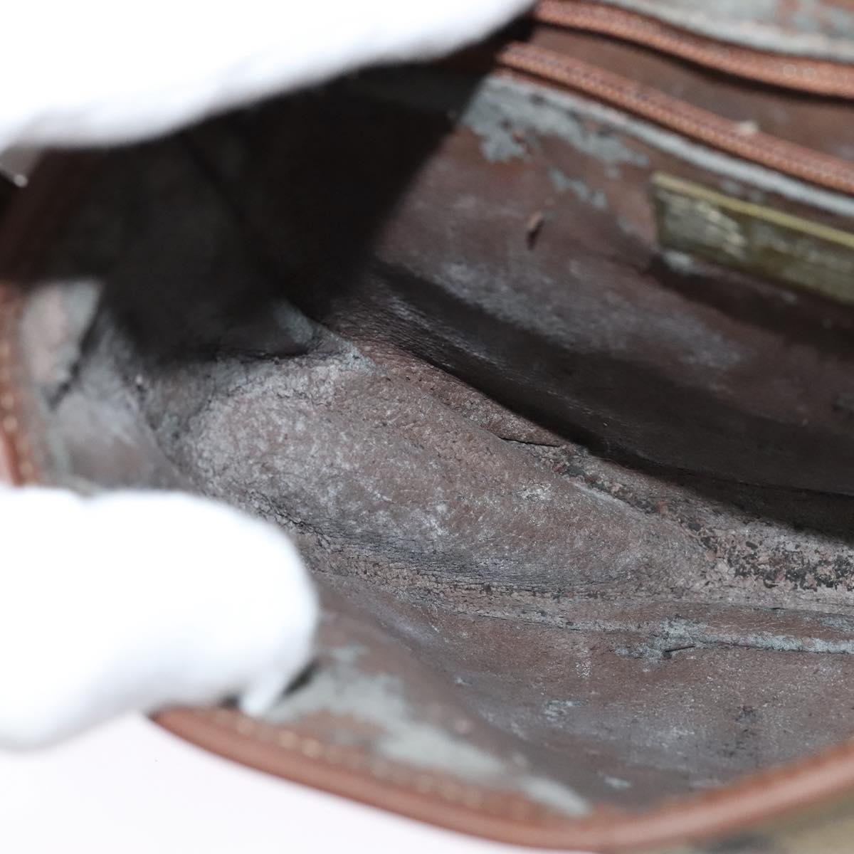 Burberrys Nova Check Shoulder Bag PVC Leather Beige Auth EC421