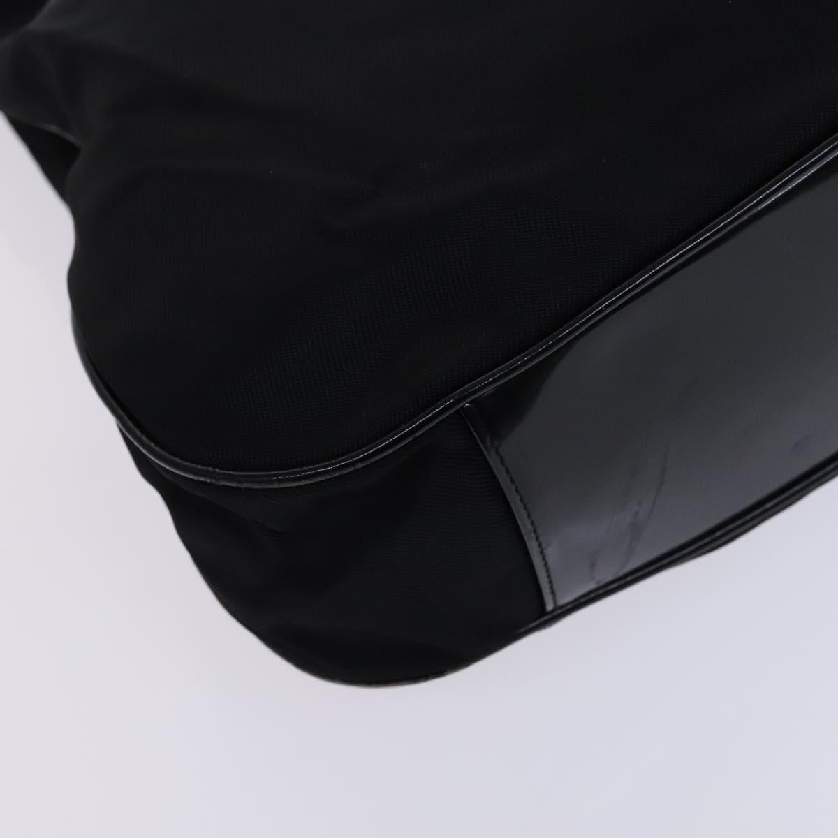 GUCCI Bamboo Hand Bag Nylon 2way Black Silver 001 2852 1577 5 Auth EC444