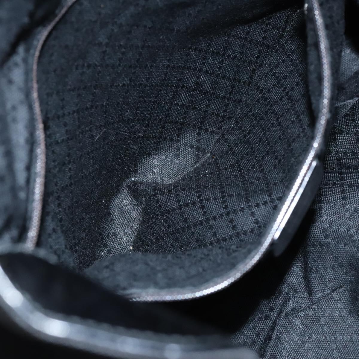 GUCCI Bamboo Hand Bag Nylon 2way Black Silver 001 2852 1577 5 Auth EC444