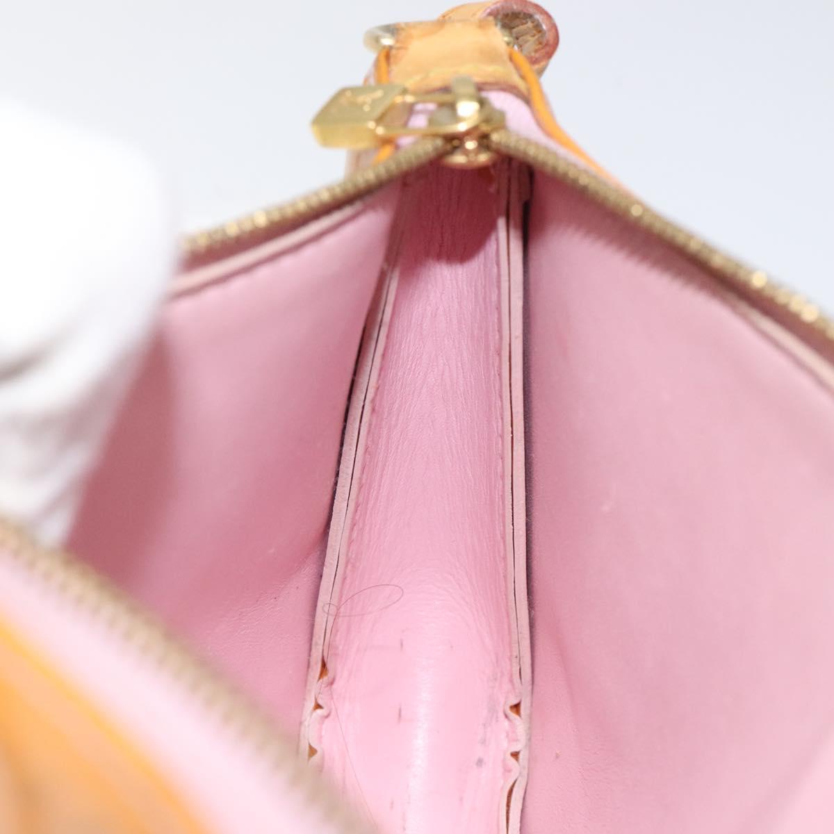 LOUIS VUITTON Vernis Lexington Pouch Marshmallow Pink M91057 LV Auth EC455