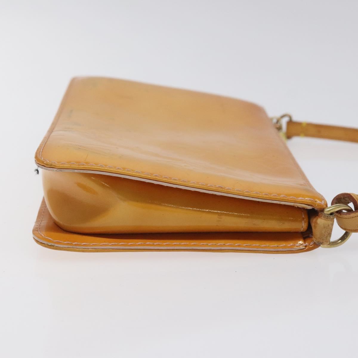 LOUIS VUITTON Vernis Lexington Pouch Marshmallow Pink M91057 LV Auth EC455