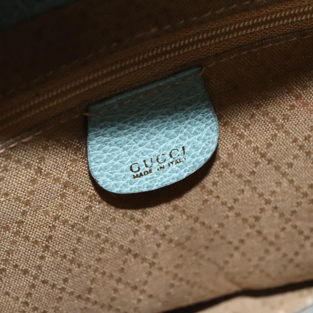 GUCCI Bamboo Hand Bag Suede Leather Gray Gold 000 123 0316 Auth EC460