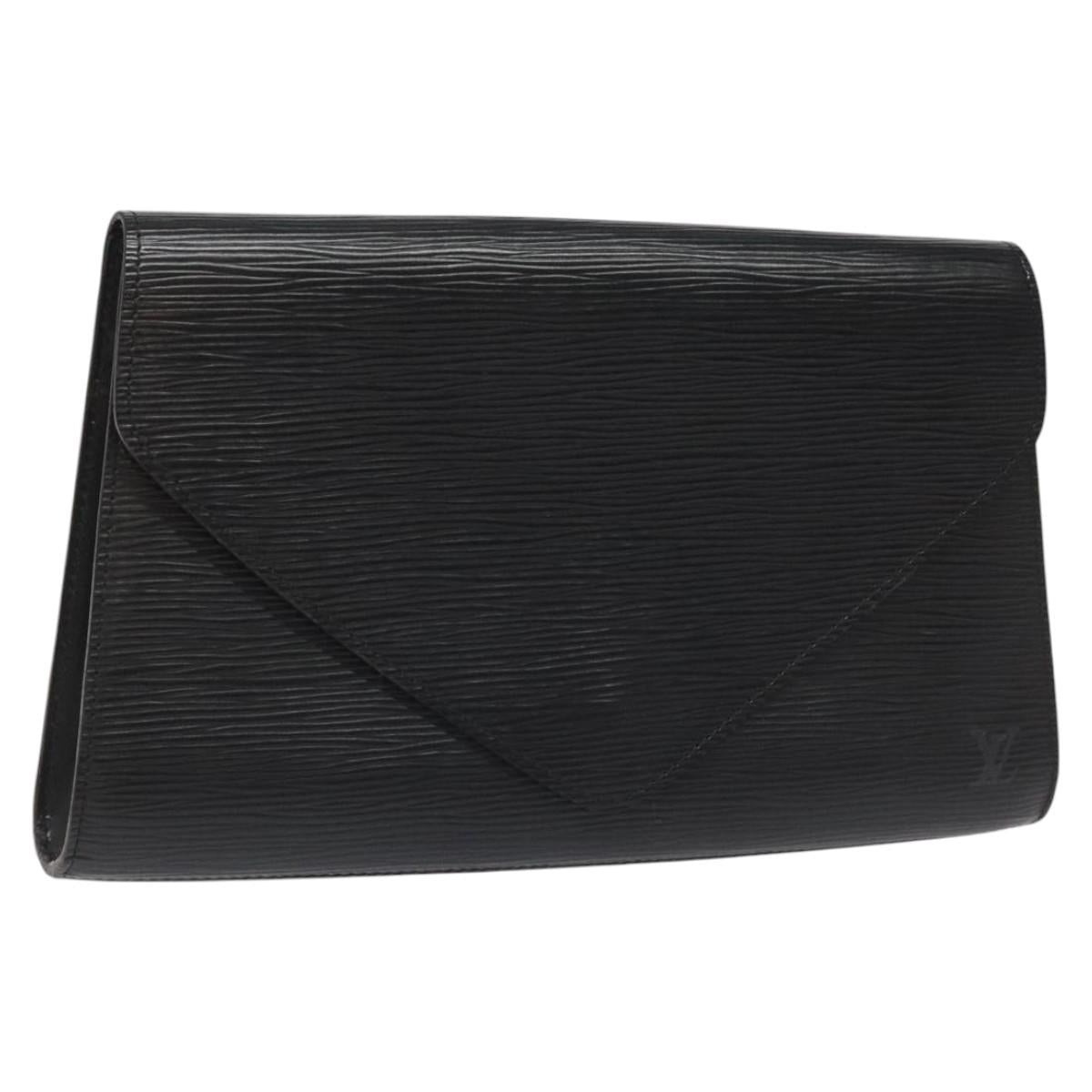 LOUIS VUITTON Epi Art Deco Clutch Bag Black M52632 LV Auth EC463