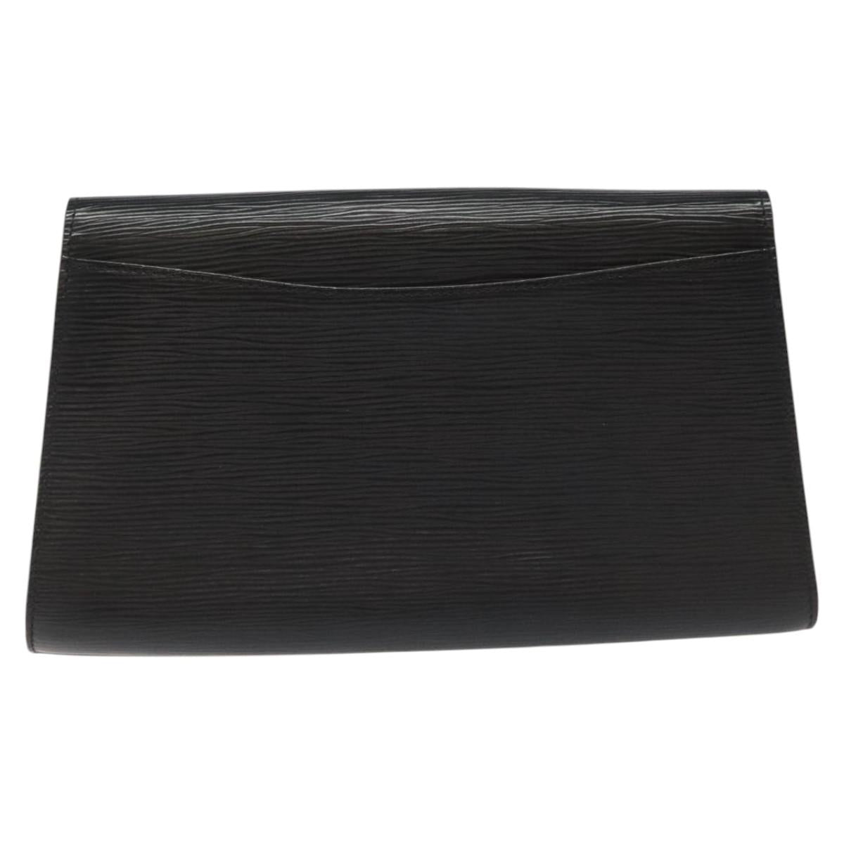 LOUIS VUITTON Epi Art Deco Clutch Bag Black M52632 LV Auth EC463