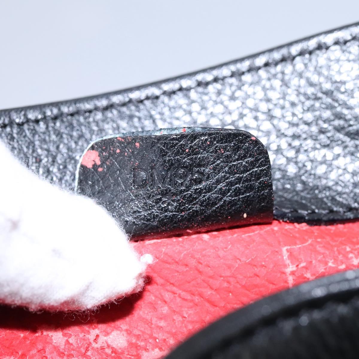 CELINE Backpack Leather Black Gold Auth EC484