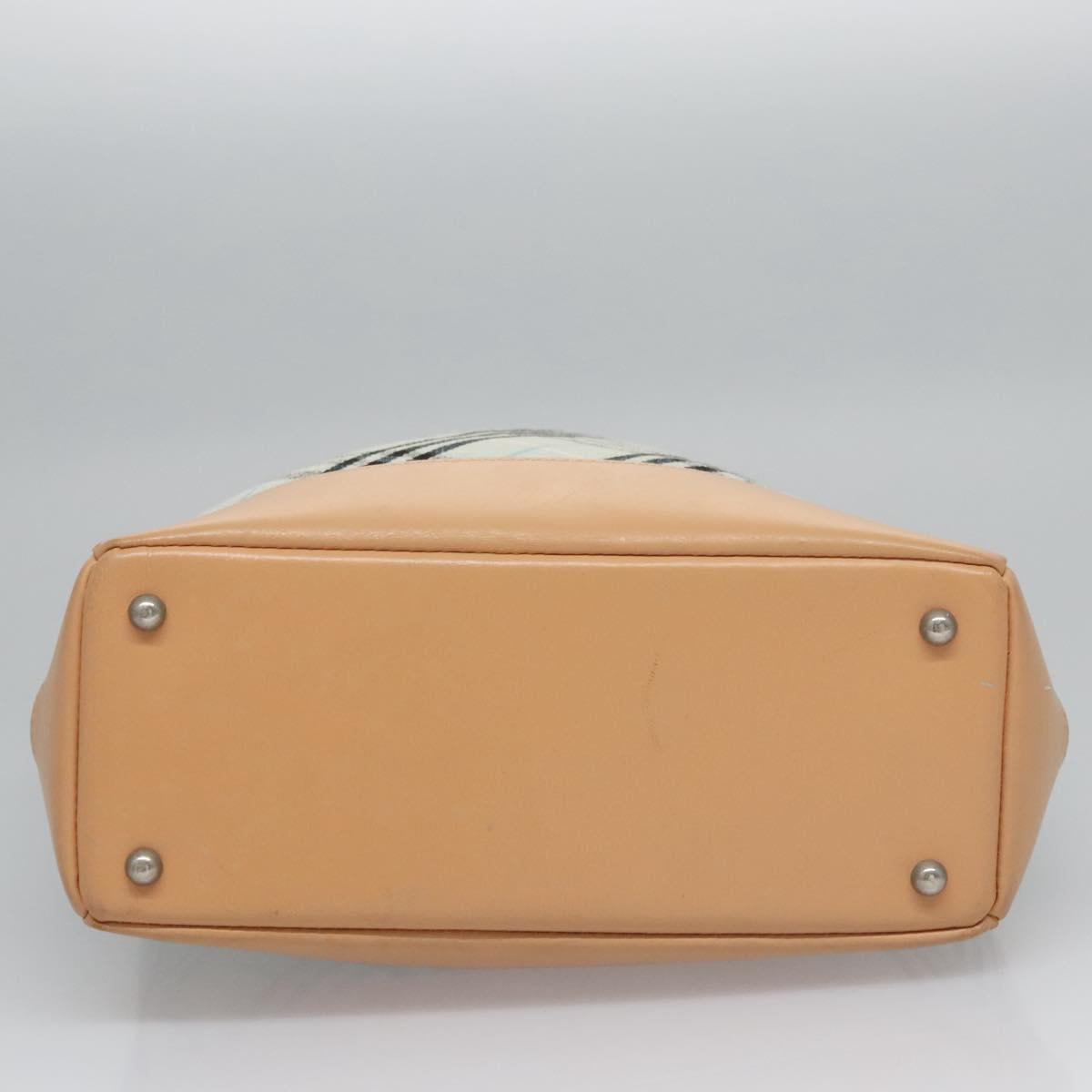 BURBERRY Nova Check Blue Label Hand Bag Canvas Blue Auth EC489