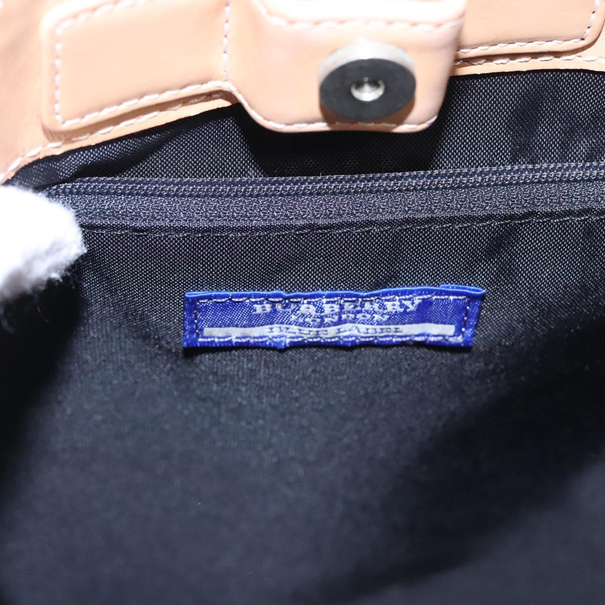 BURBERRY Nova Check Blue Label Hand Bag Canvas Blue Auth EC489