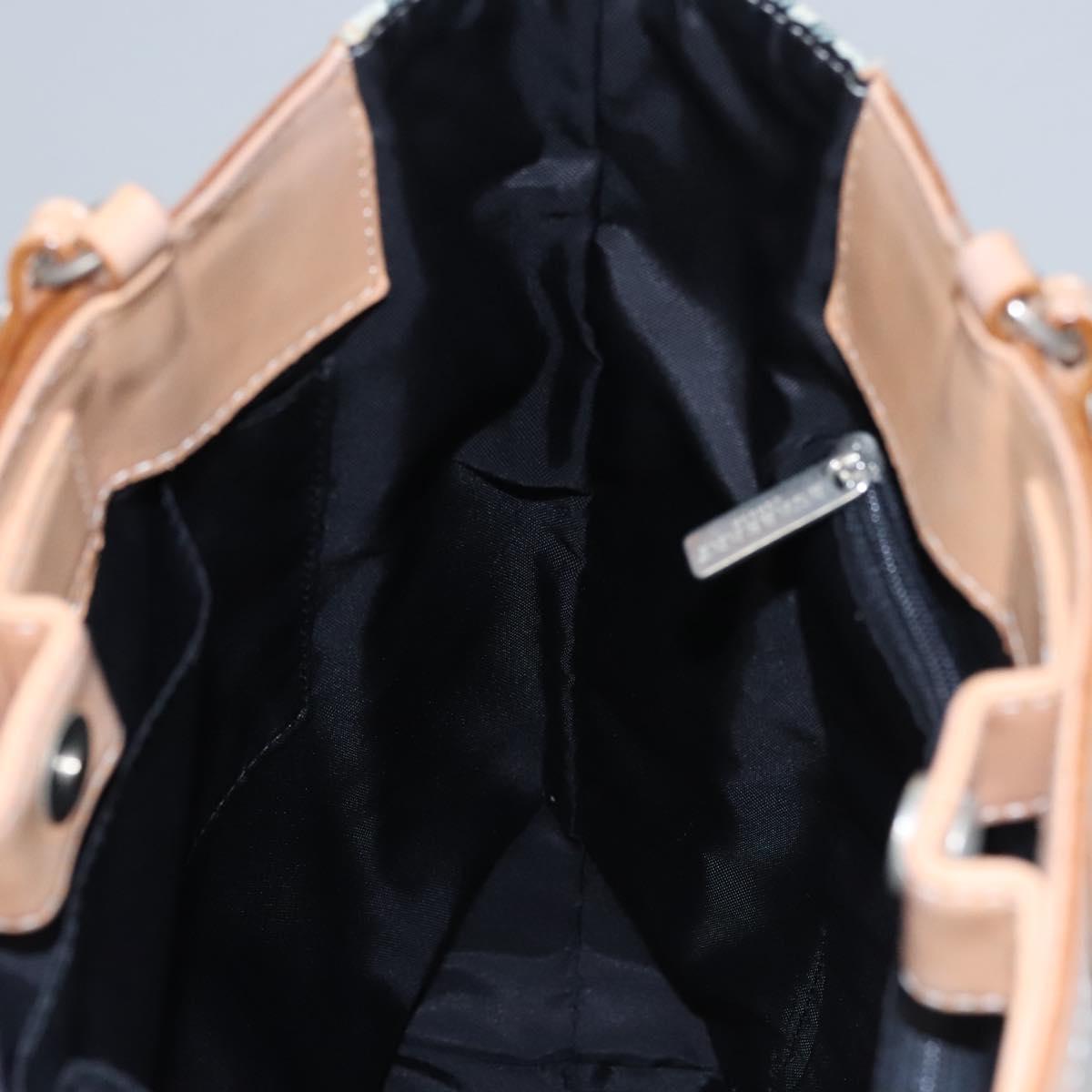 BURBERRY Nova Check Blue Label Hand Bag Canvas Blue Auth EC489