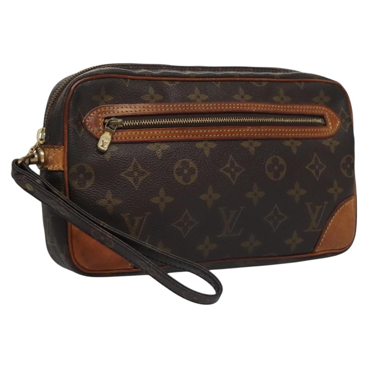 LOUIS VUITTON Monogram Marly Dragonne GM Clutch Bag M51825 LV Auth EC502