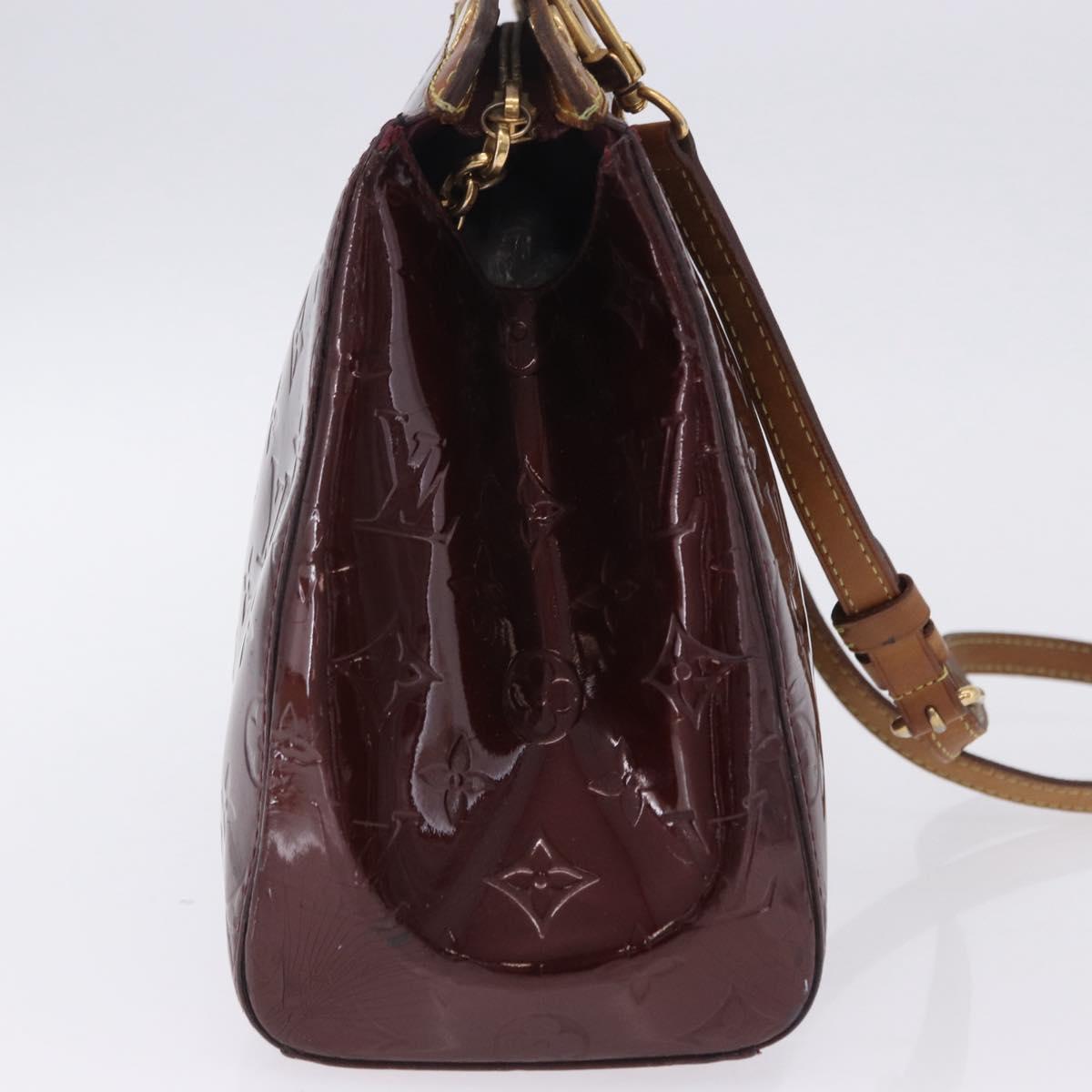 LOUIS VUITTON Vernis Blair MM Hand Bag 2way Rouge Favist M91690 LV Auth EC506