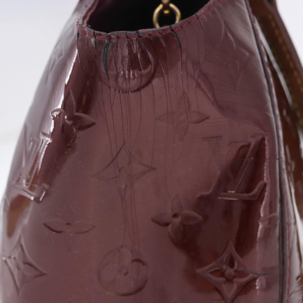 LOUIS VUITTON Vernis Blair MM Hand Bag 2way Rouge Favist M91690 LV Auth EC506