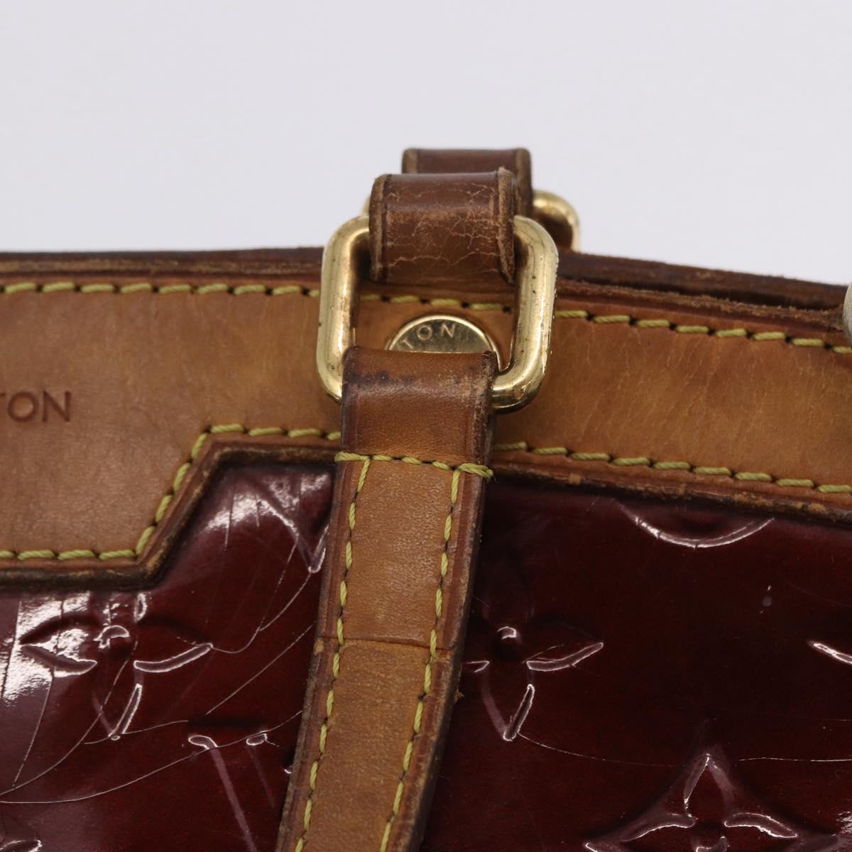 LOUIS VUITTON Vernis Blair MM Hand Bag 2way Rouge Favist M91690 LV Auth EC506