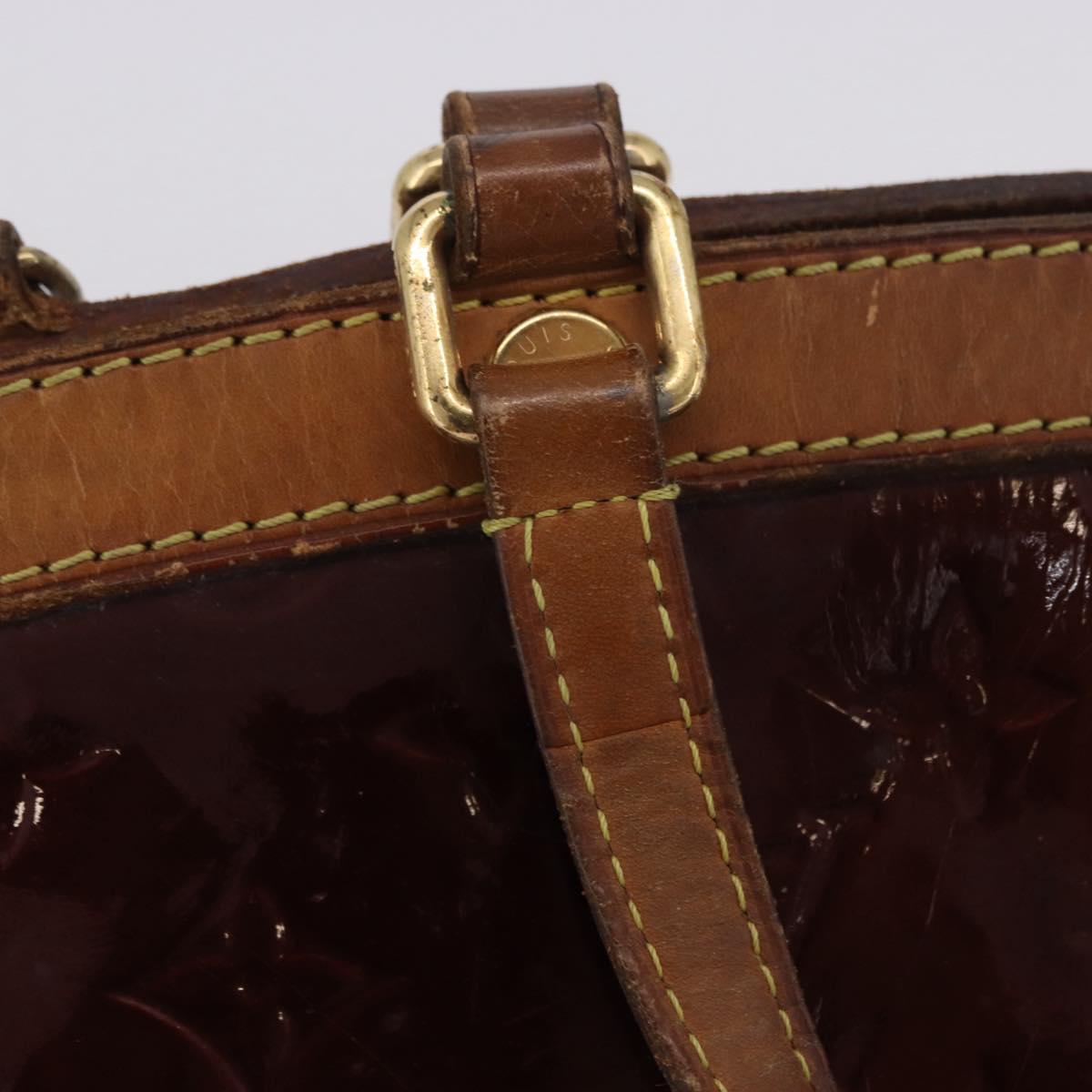 LOUIS VUITTON Vernis Blair MM Hand Bag 2way Rouge Favist M91690 LV Auth EC506